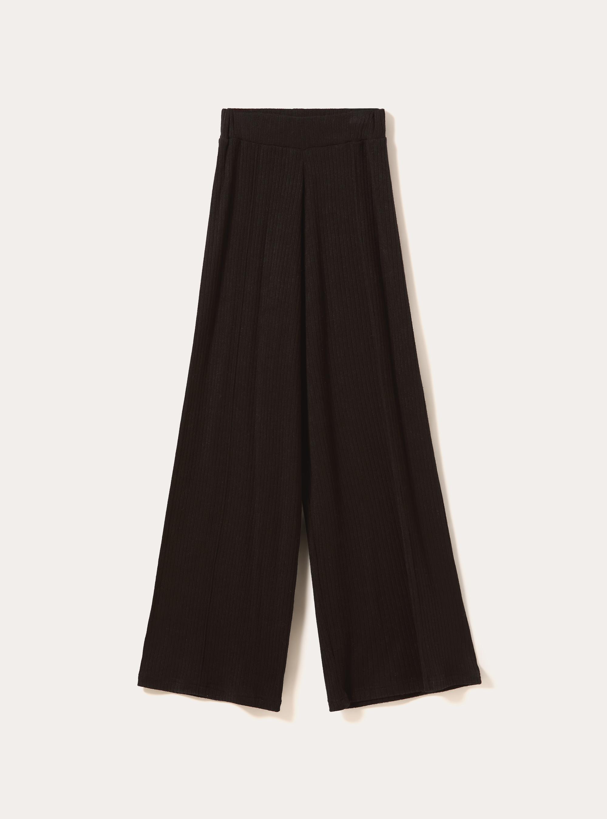 Palazzo knit pants, BK1 BLACK