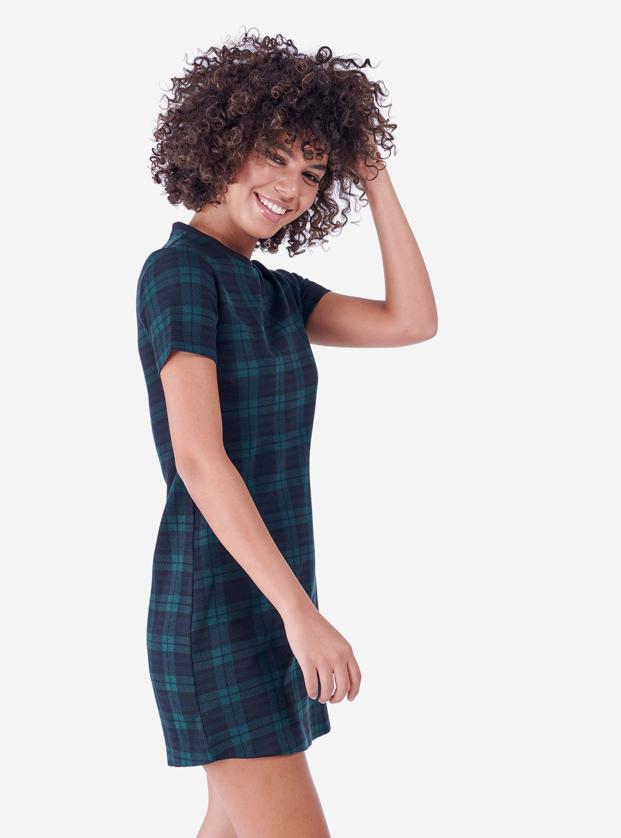 VESTIDO DE FANTAS, VERDE A CUADROS