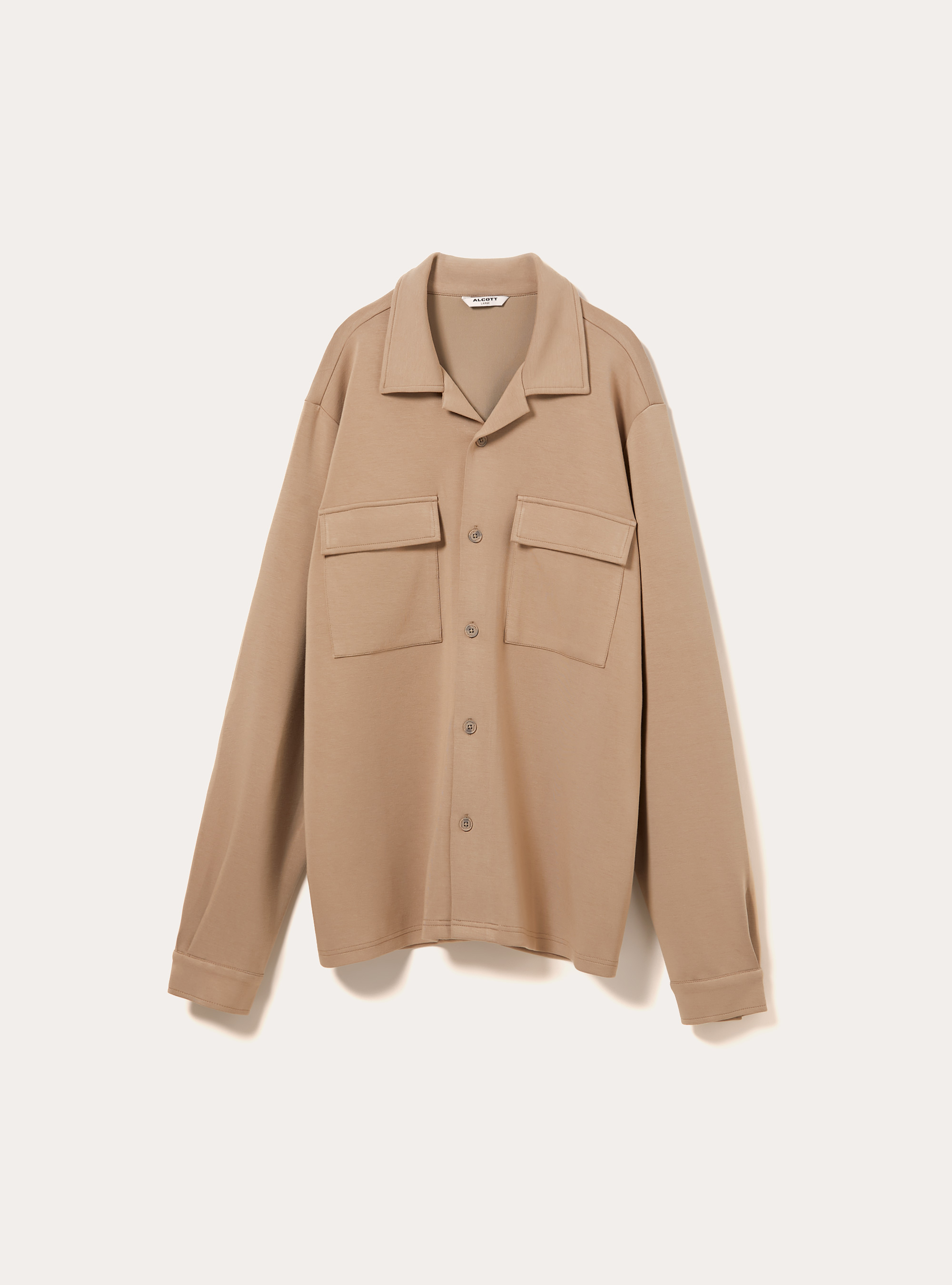 Hemd mit übergroßen Soft-Touch-Taschen, BG2 BEIGE MEDIUM