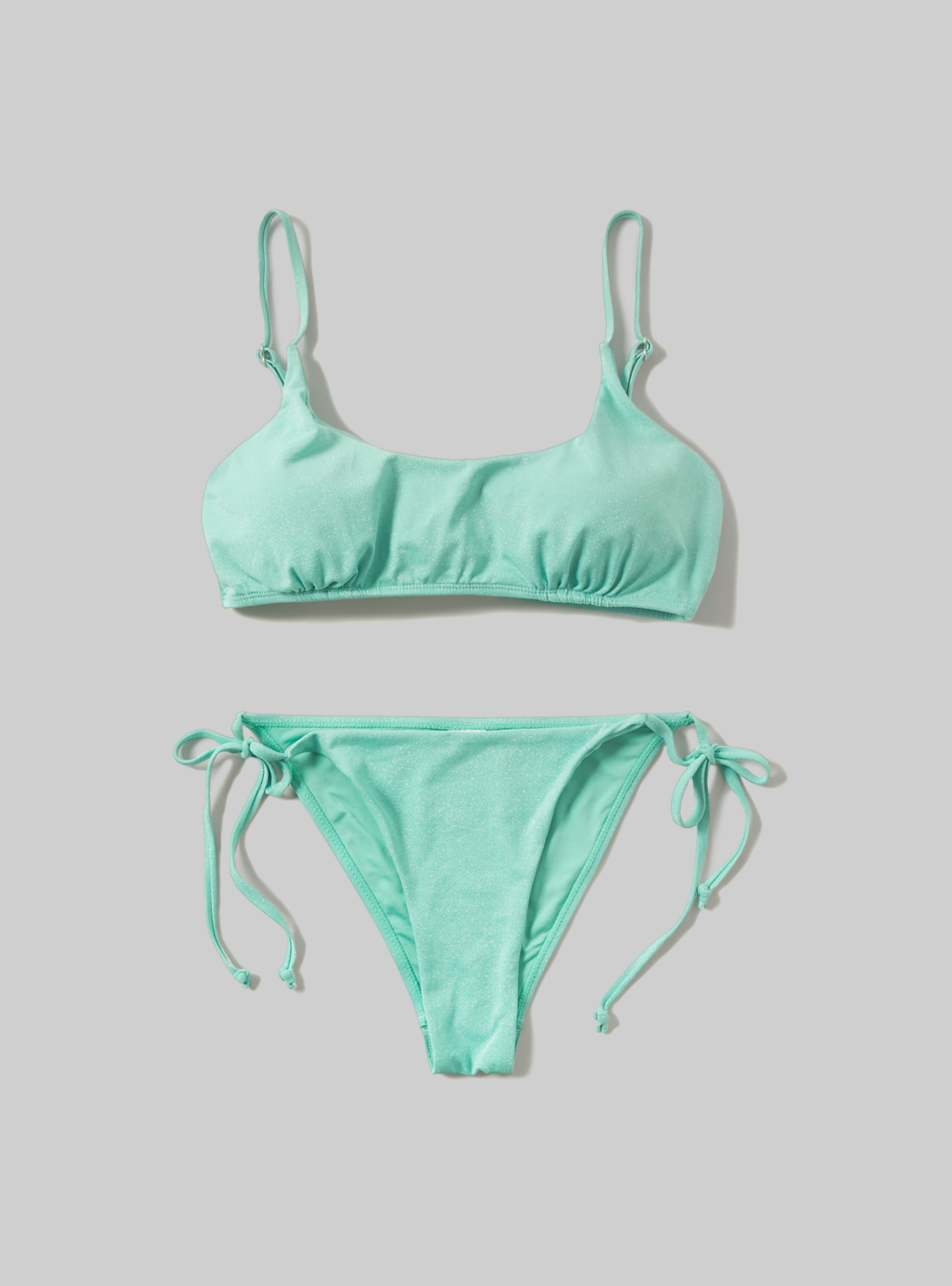 Bikini briefs in recycled fabric, C704 GREEN