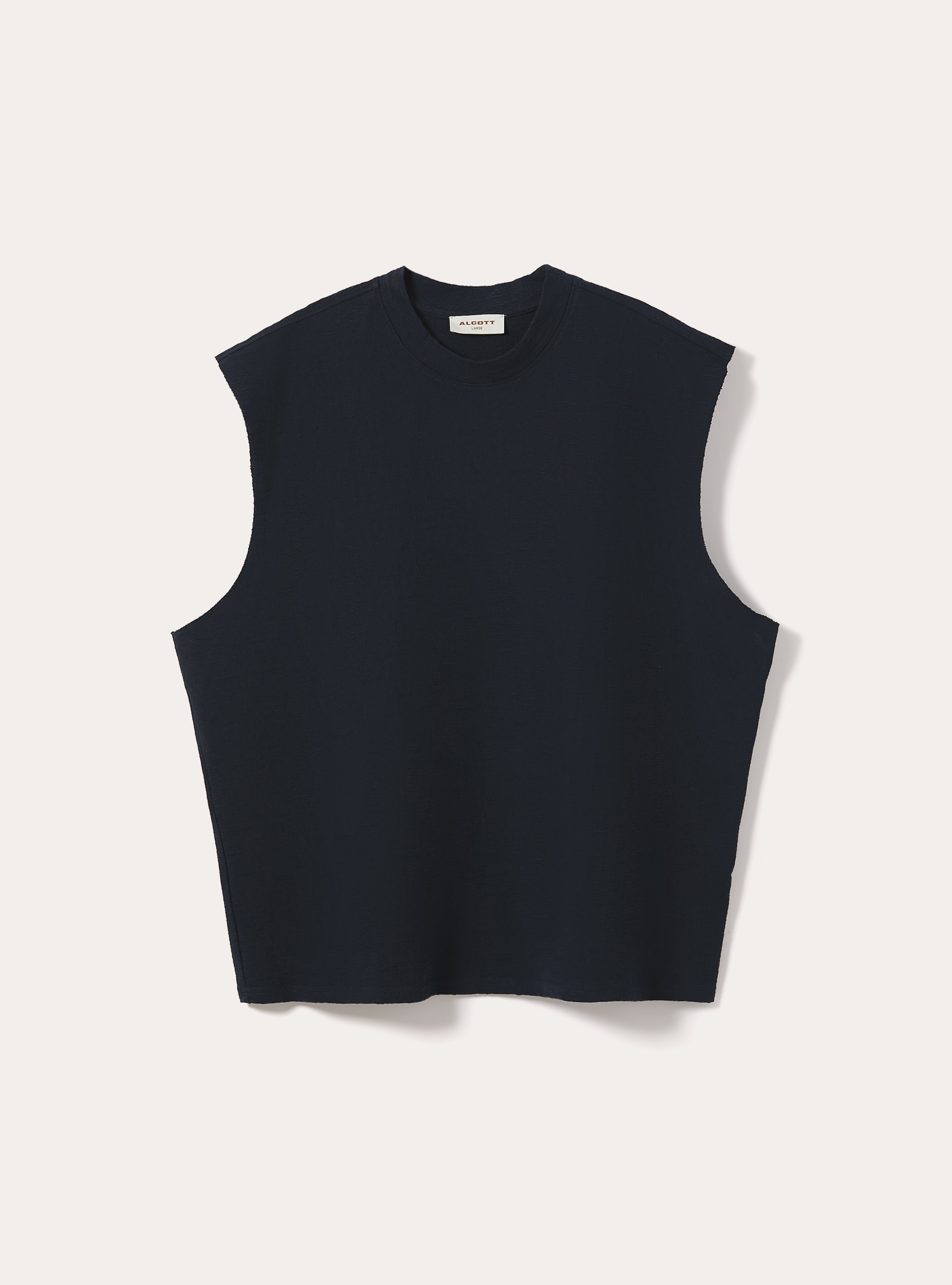 Canotta boxy fit  in jersey texture, NA1 NAVY DARK