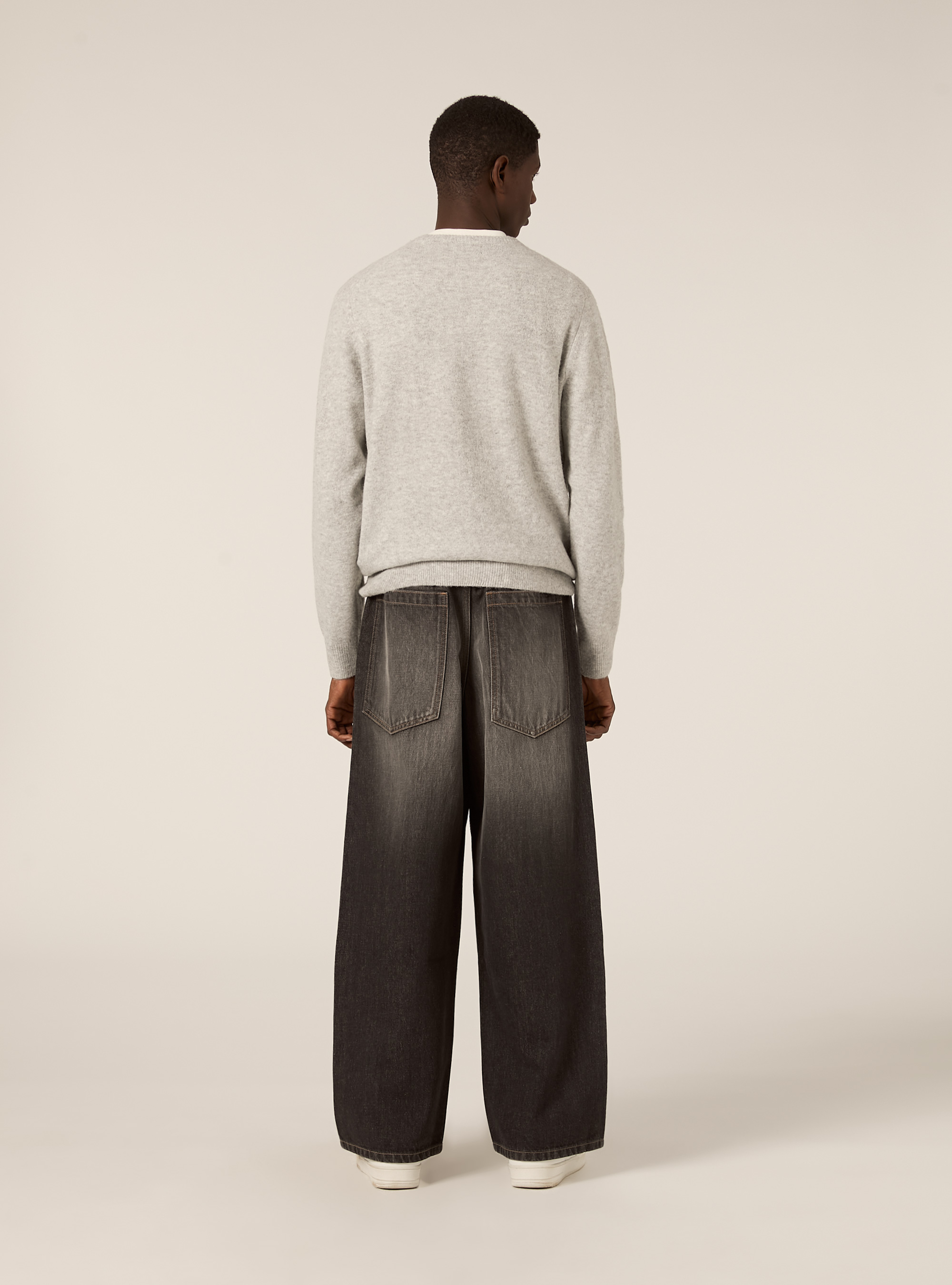 Soft crew neck pullover, MGY3 GREY MEL LIGHT