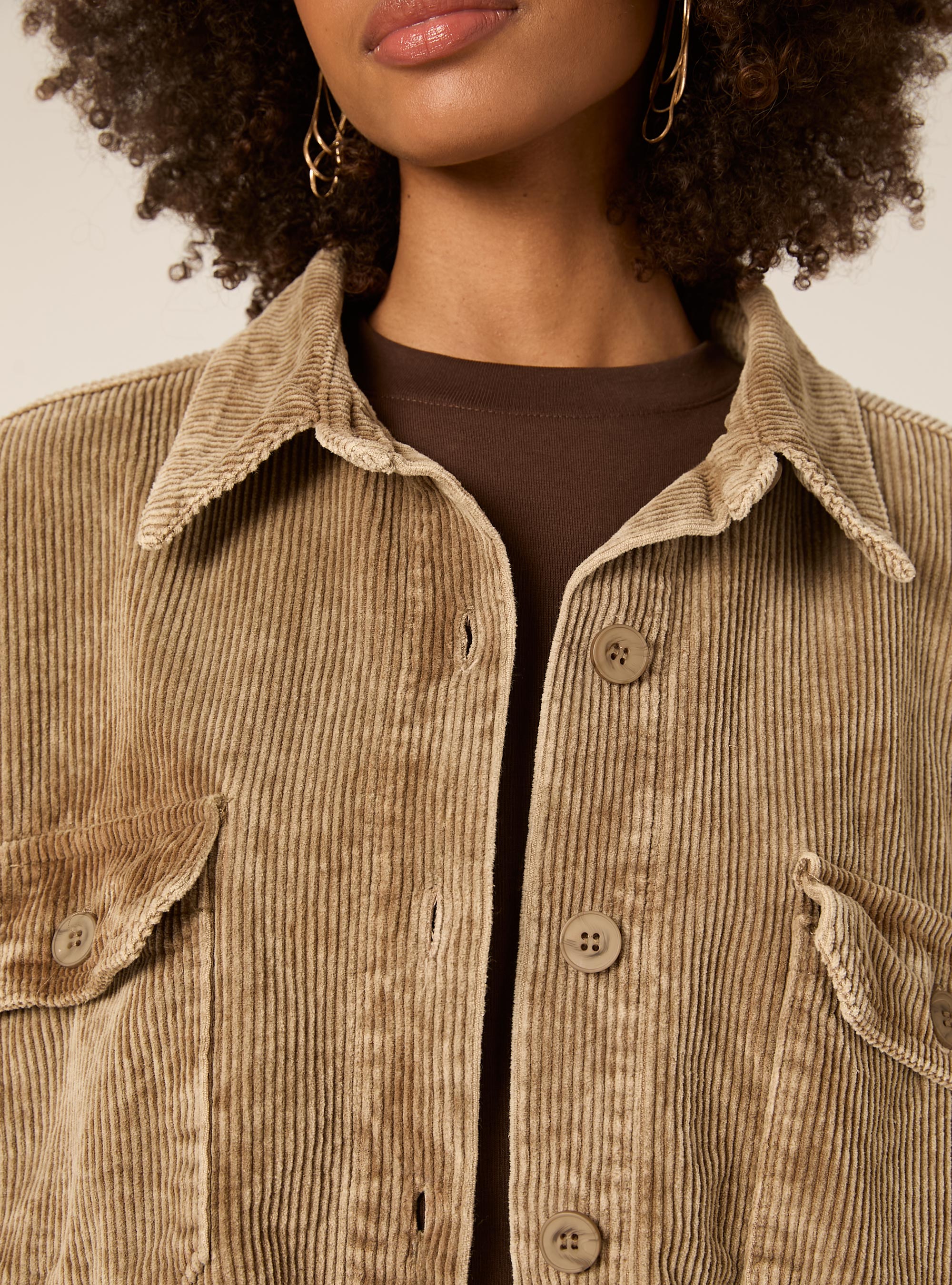 Camisa de pana, BR2 BROWN MEDIUM