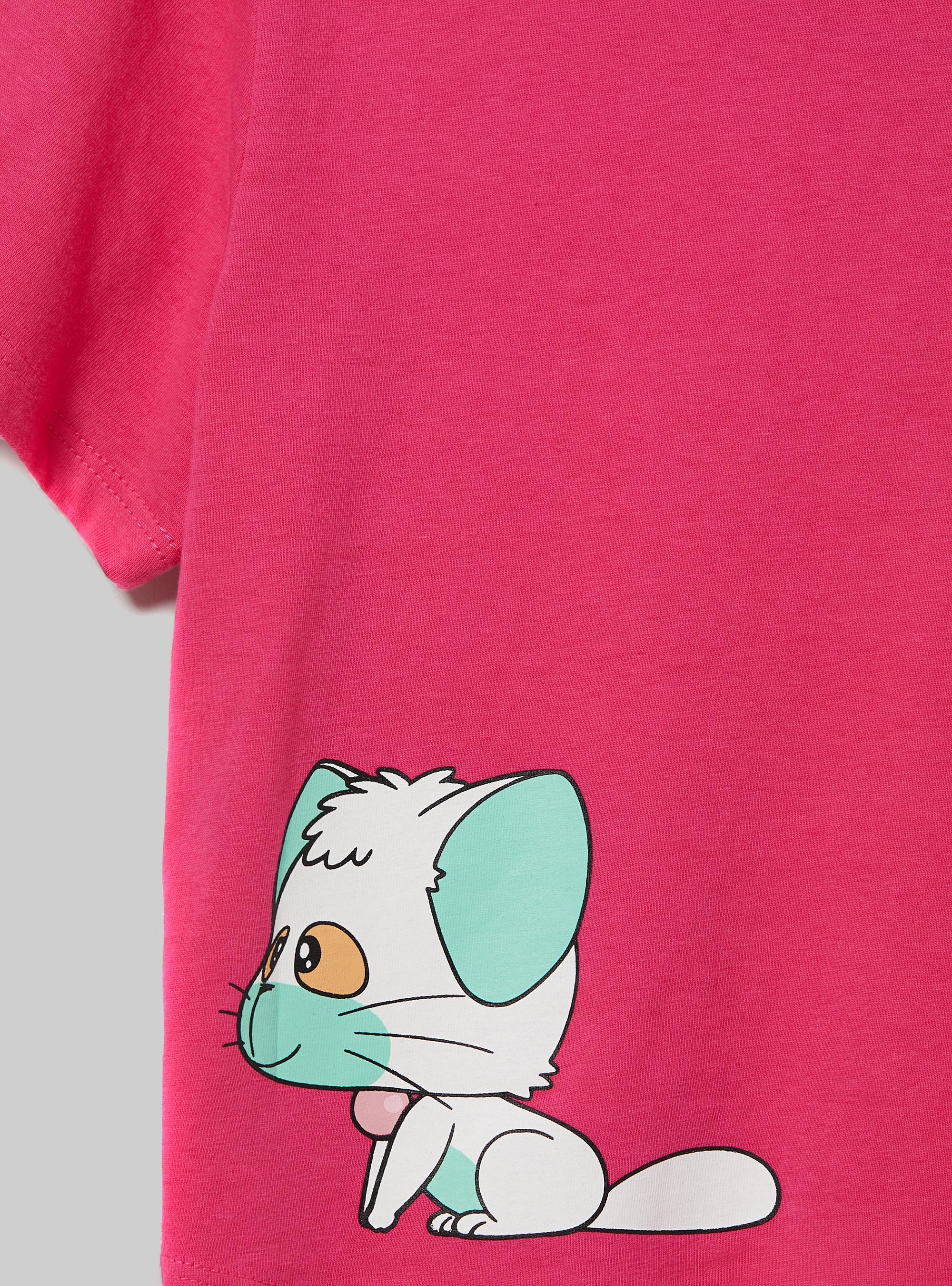 Creamy / Alcott cropped t-shirt, FX2 FUXIA MEDIUM