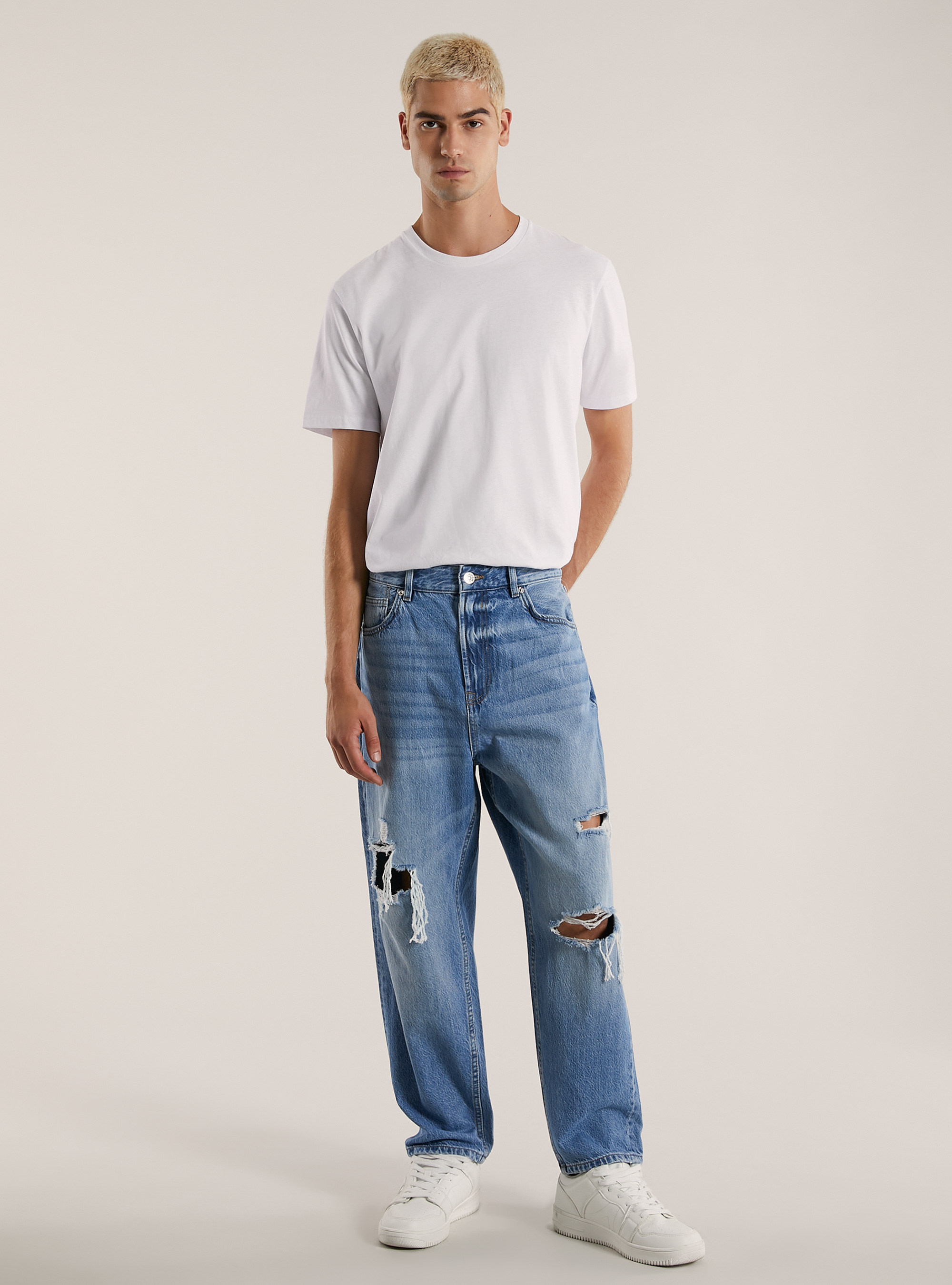 Loose fit jeans, D003 MEDIUM BLUE