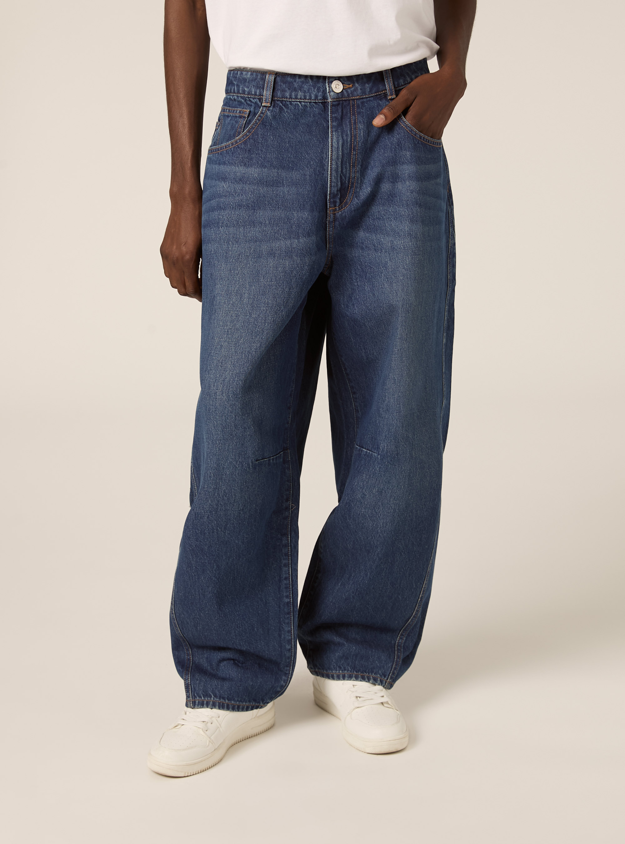 Balloon fit jeans, D002 MEDIUM DARK BLUE