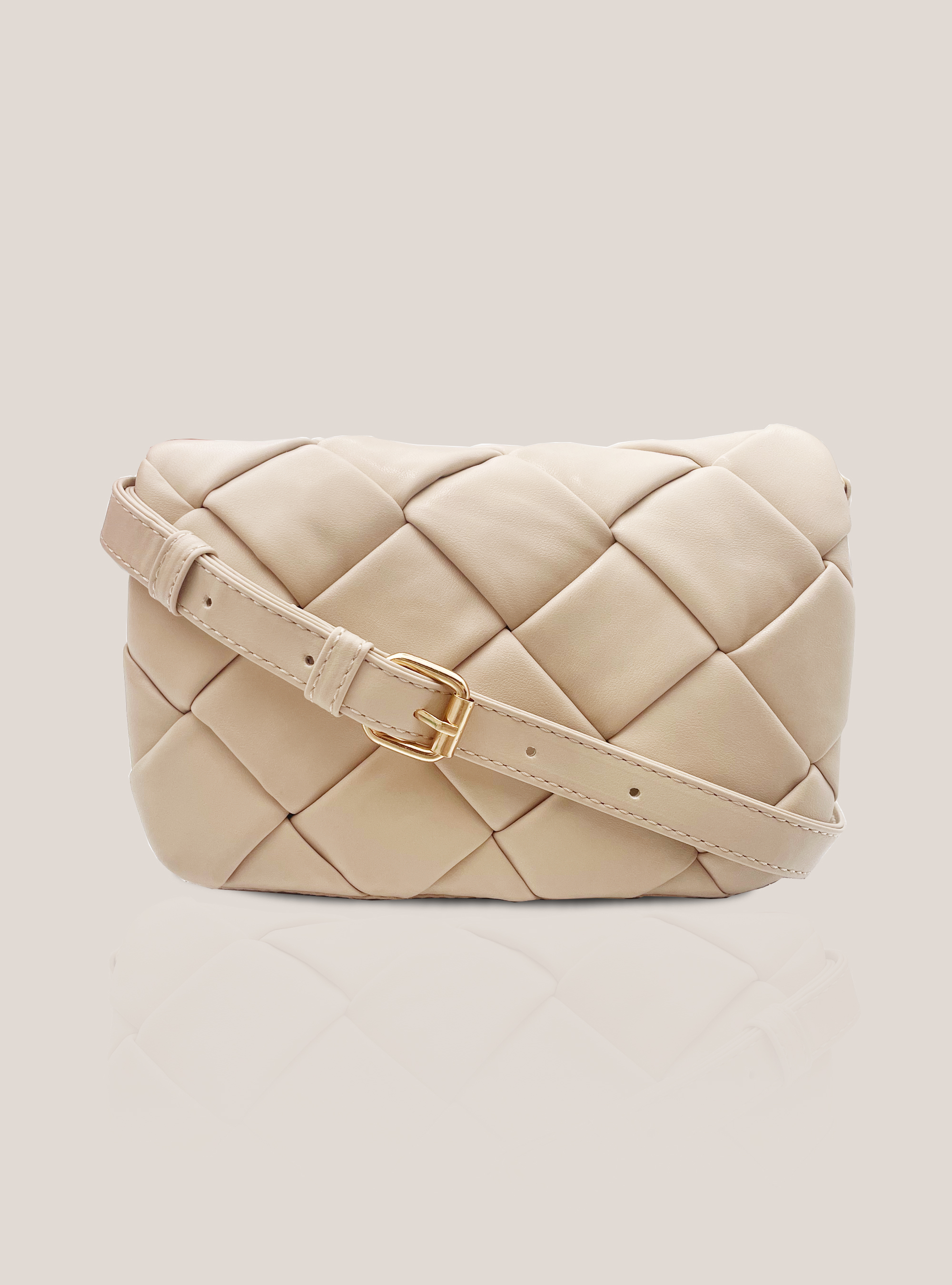 Borsa mini trapuntata, BG2 BEIGE MEDIUM