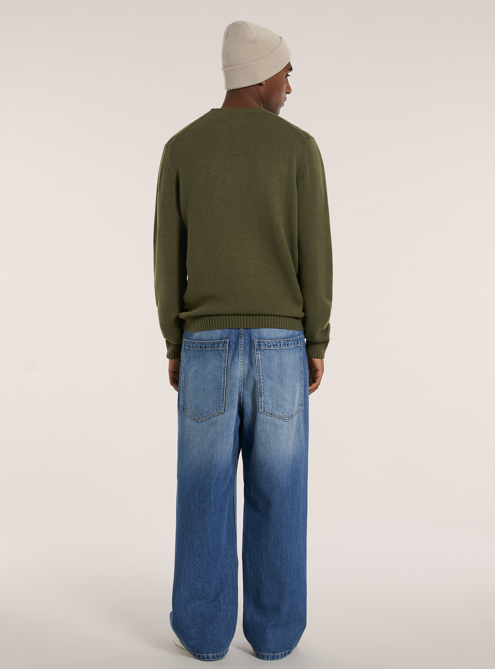 Cashmere like crew-neck pullover, KY1 KAKY DARK