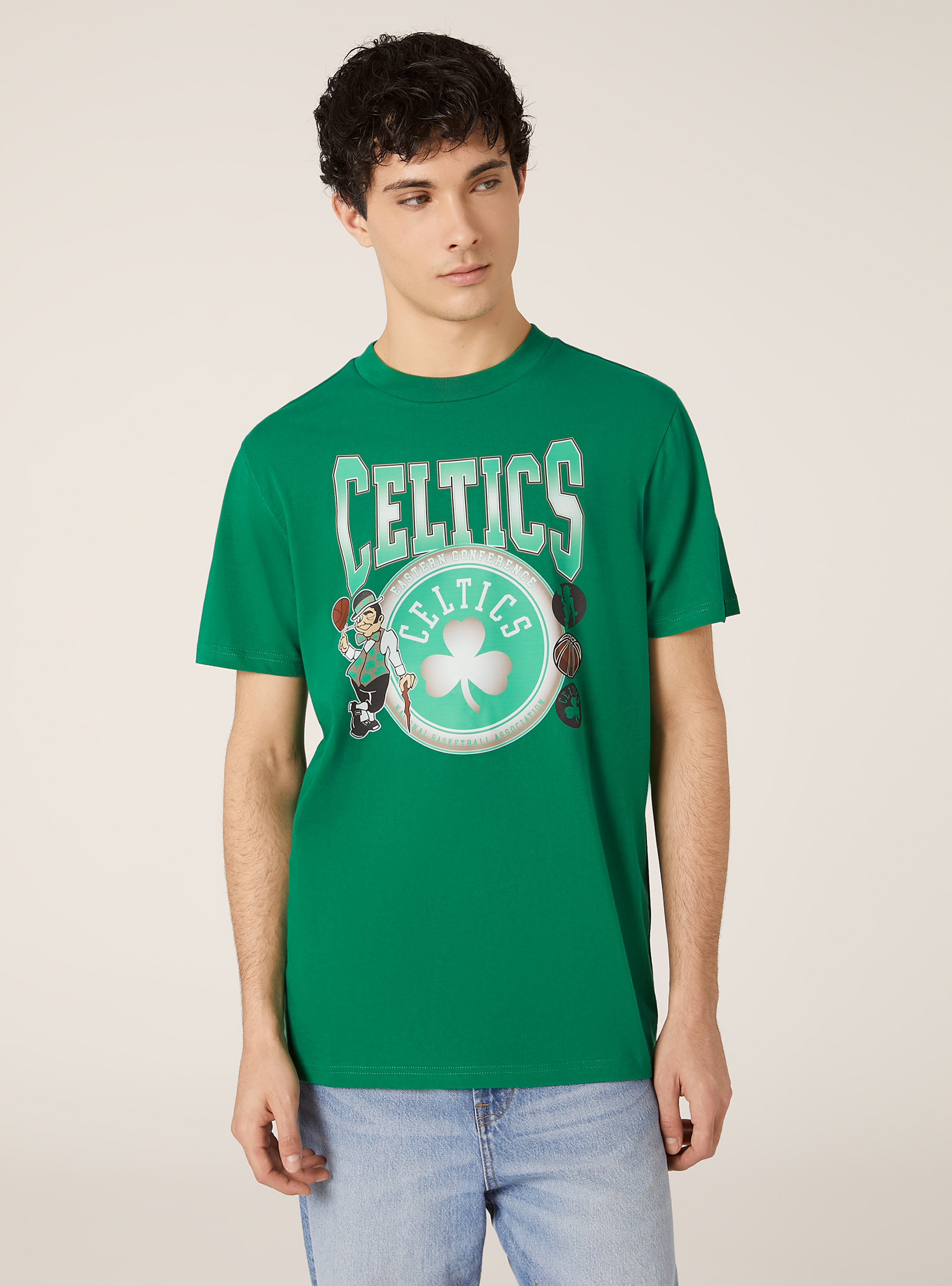 Camiseta de algodón con estampado NBA / Alcott, GN2 GREEN MEDIUM