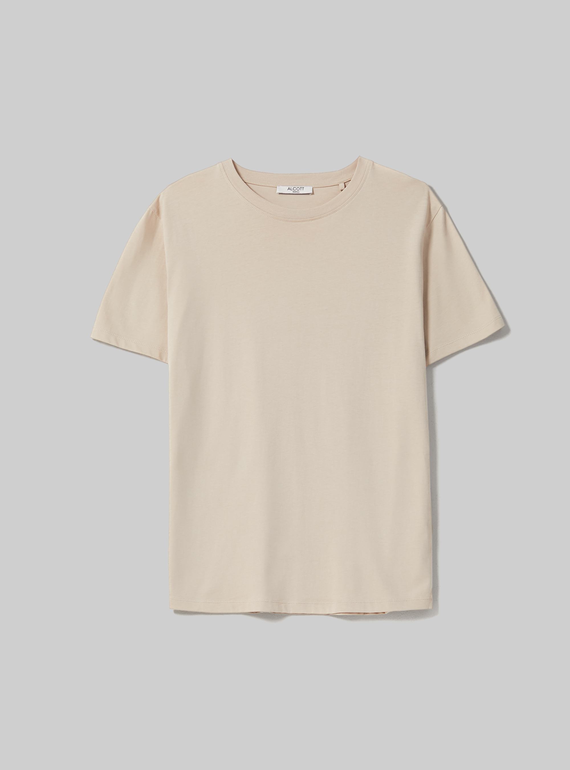 Cotton crew-neck T-shirt, BG2 BEIGE MEDIUM