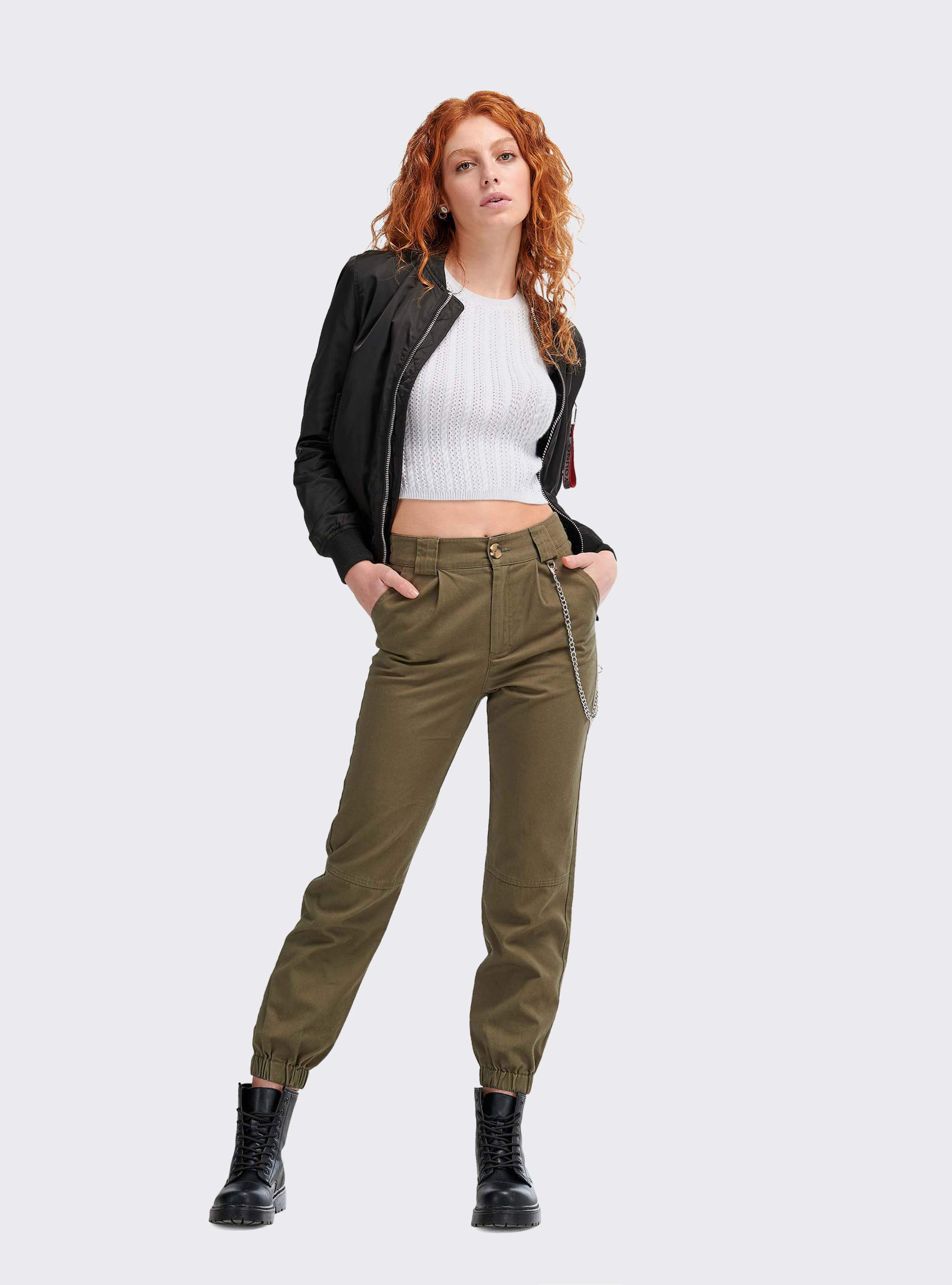 Jersey  cuello redondo entrelazado, C148 ICE MELANGE