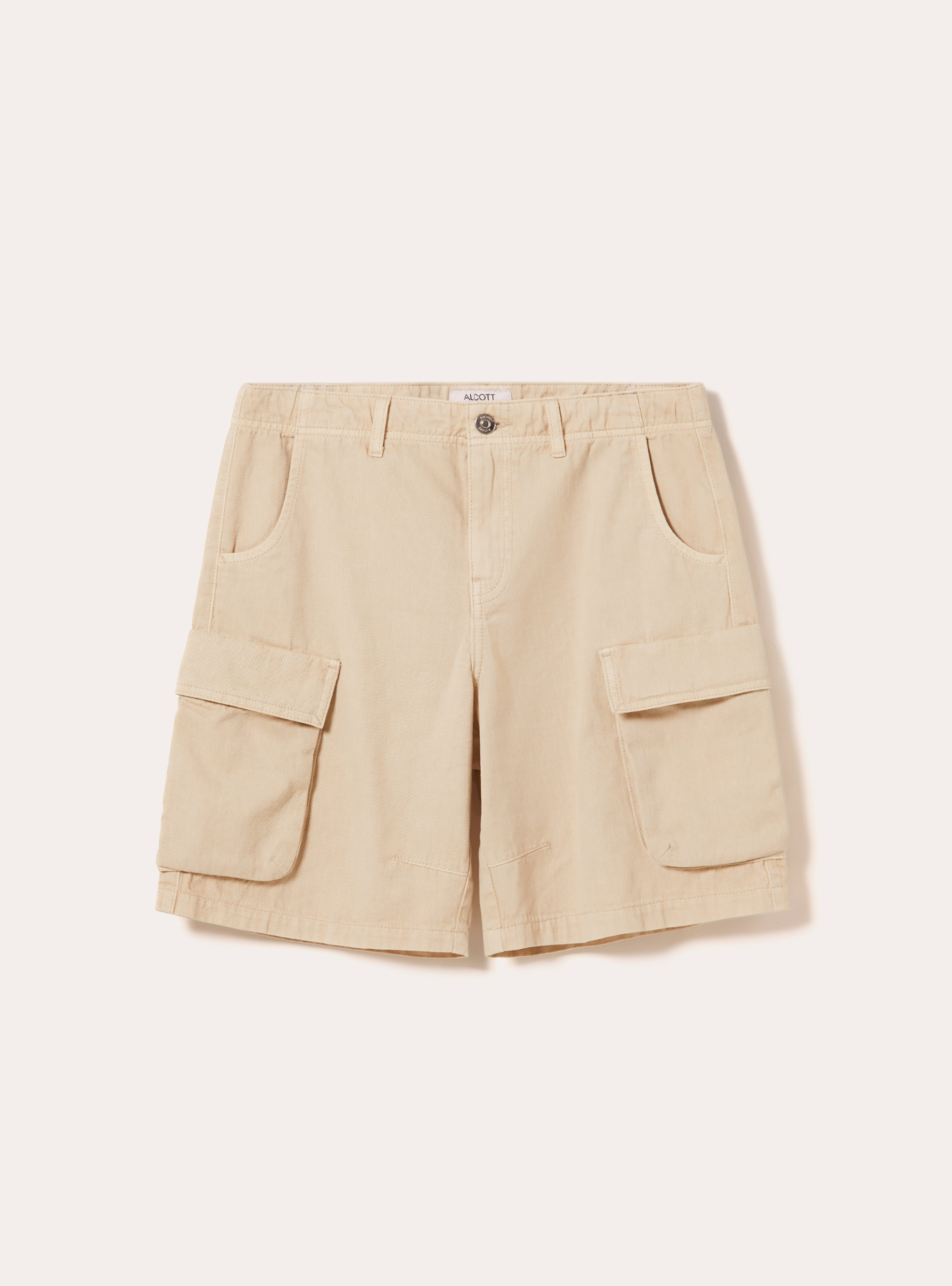 Twill cargo bermuda shorts, CR2 CREAM MEDIUM