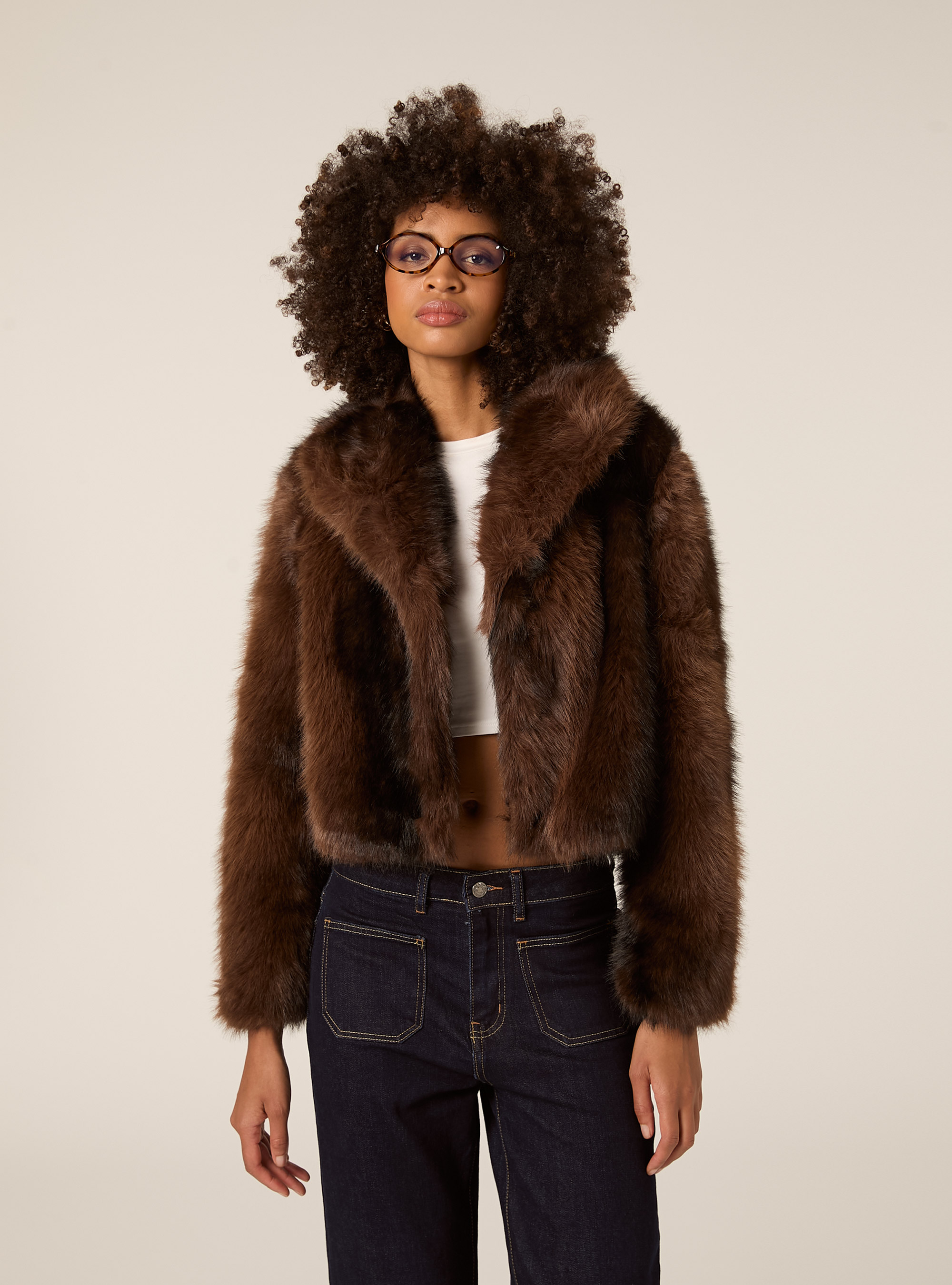 Pelliccia sintetica, BR1 BROWN DARK