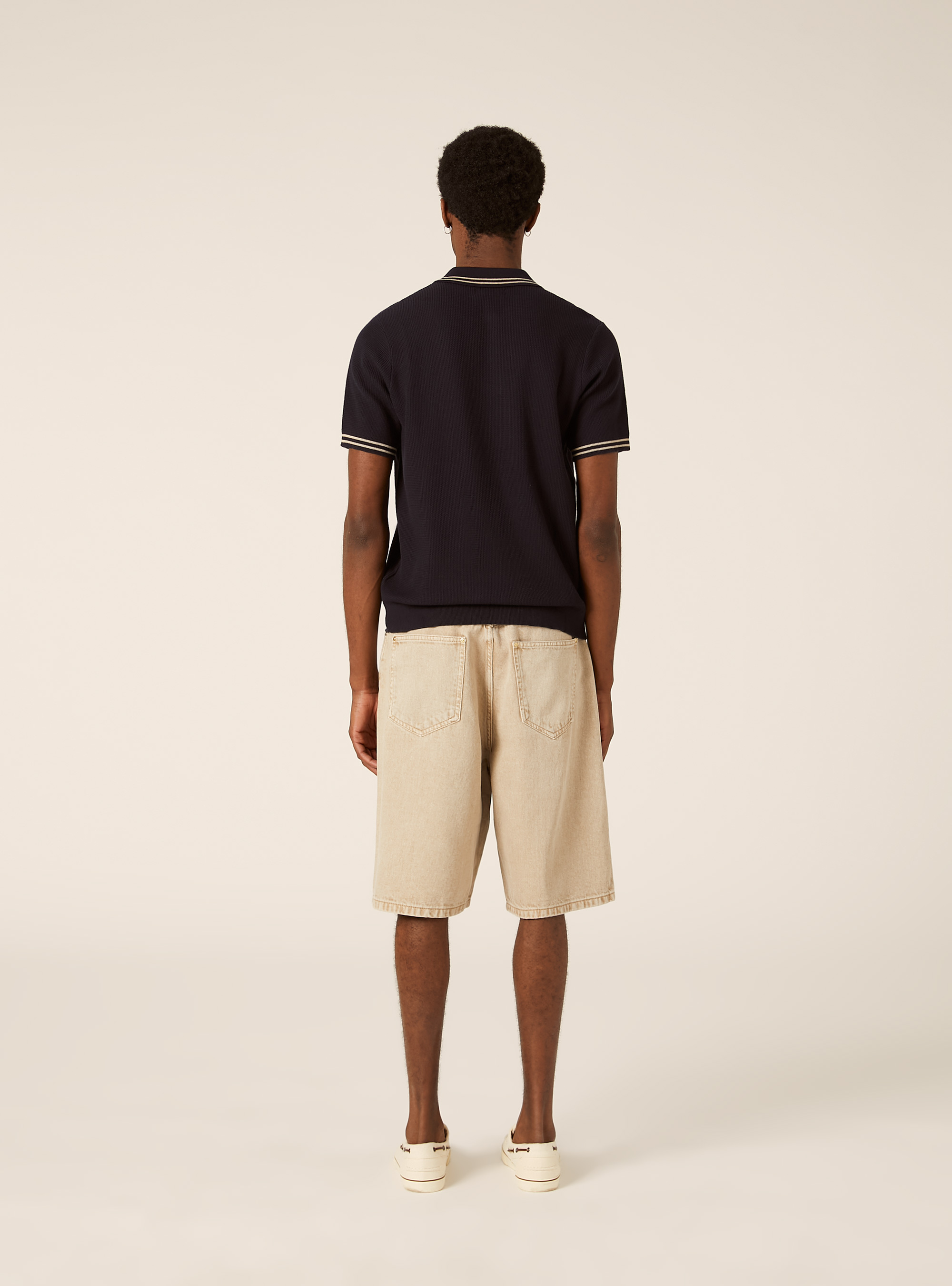 Polo de punto con media cremallera, NA1 NAVY DARK