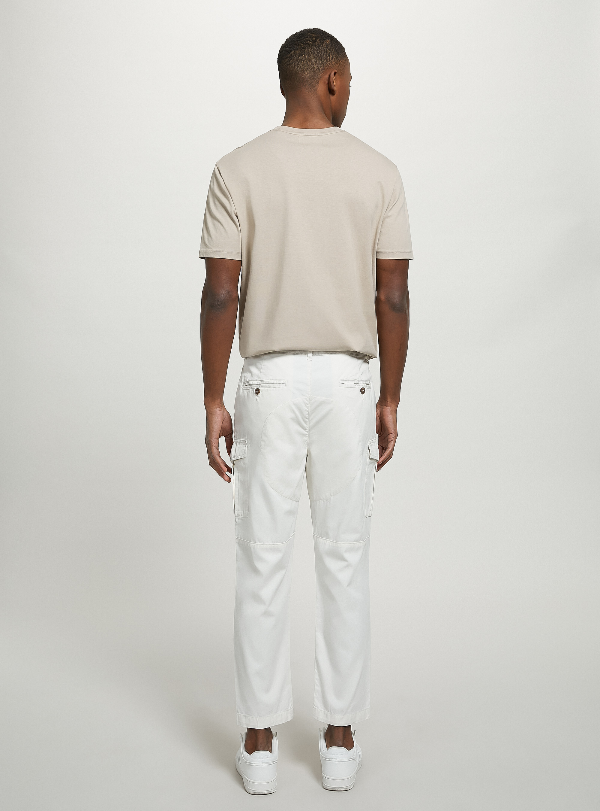 Twill cargo trousers, WH1 OFF WHITE