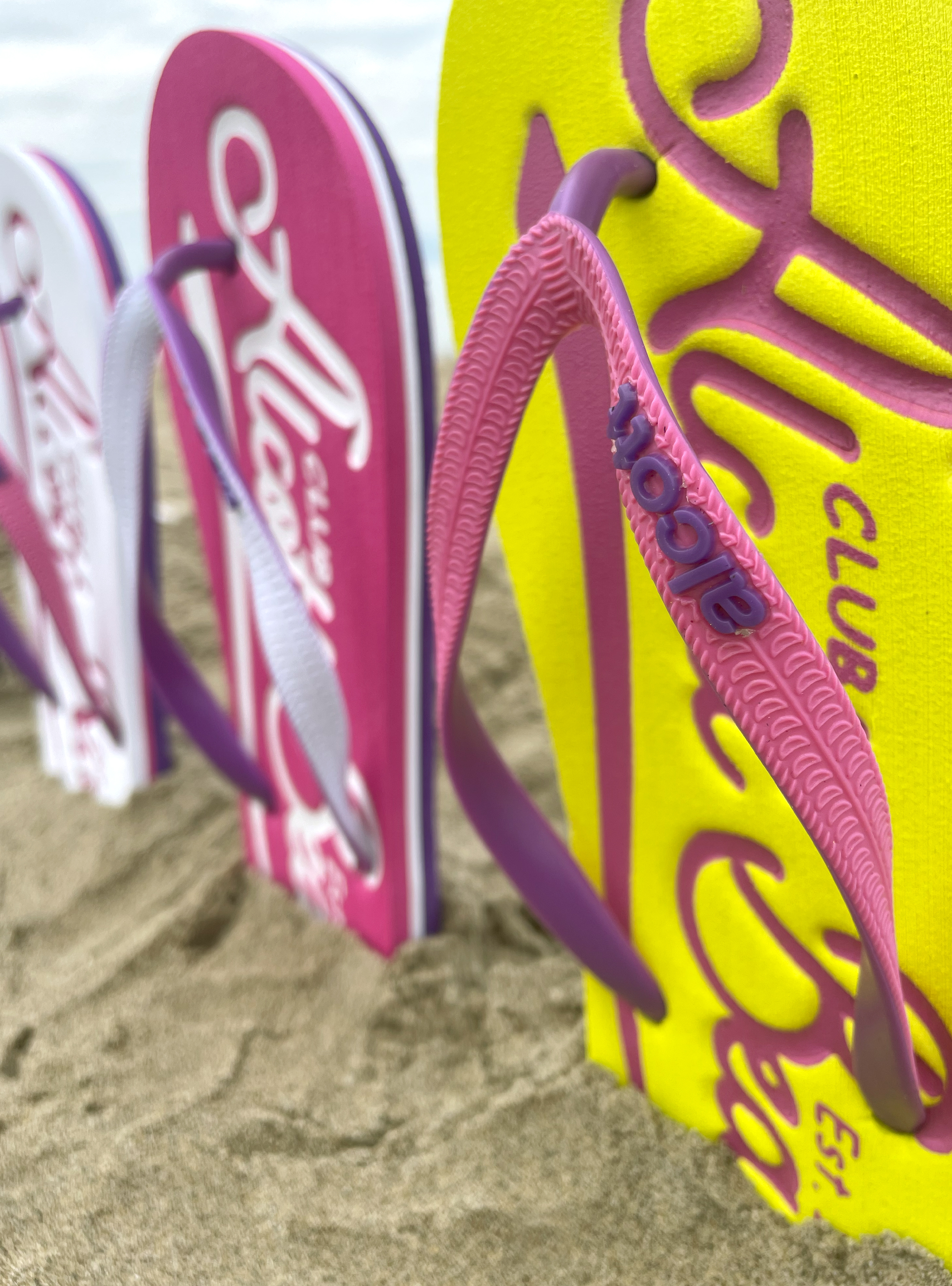 Flip-flops with logo, C7752 LIME