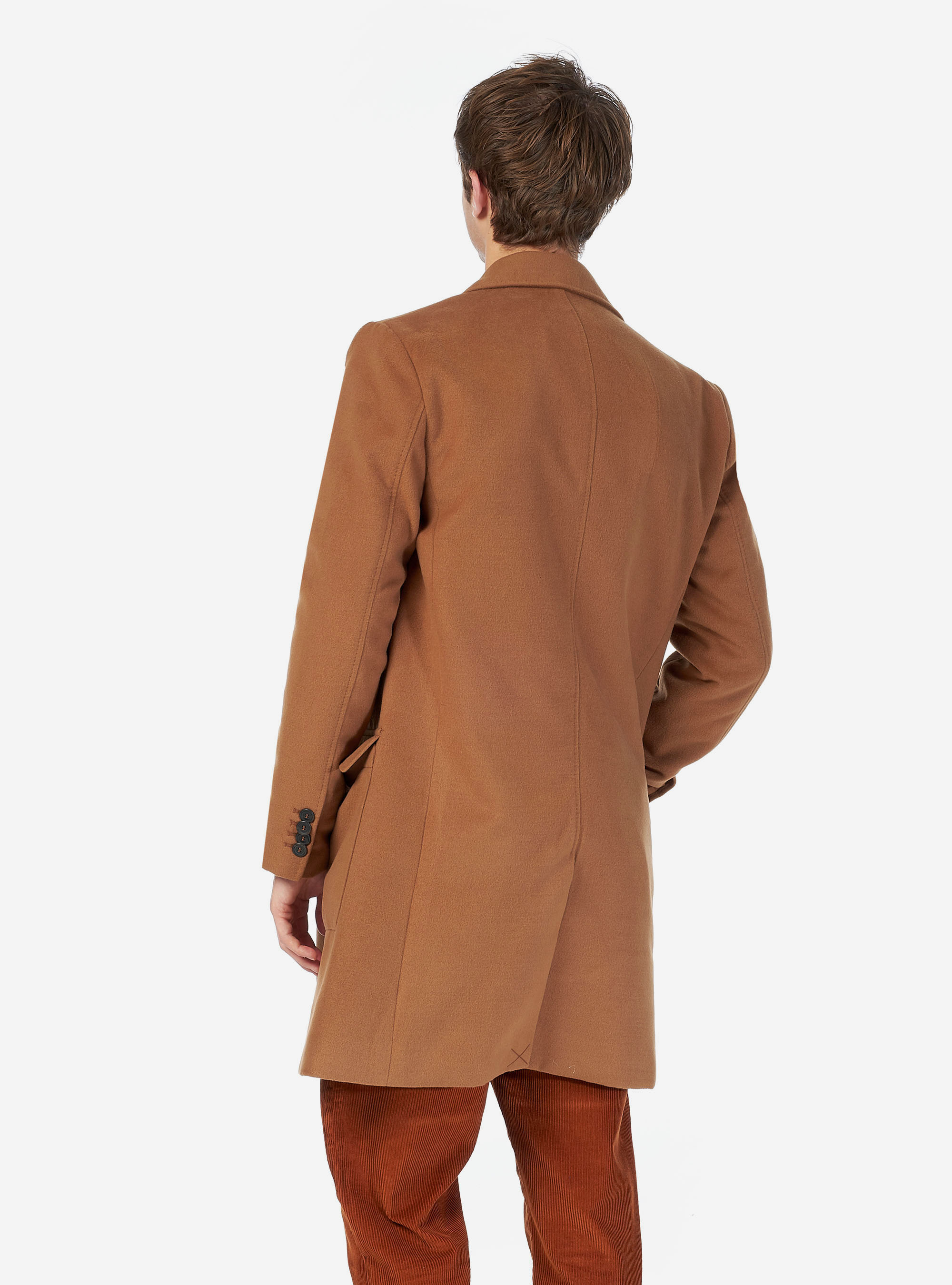 Manteau &agrave; double boutonnage, C5571 TOBACCO