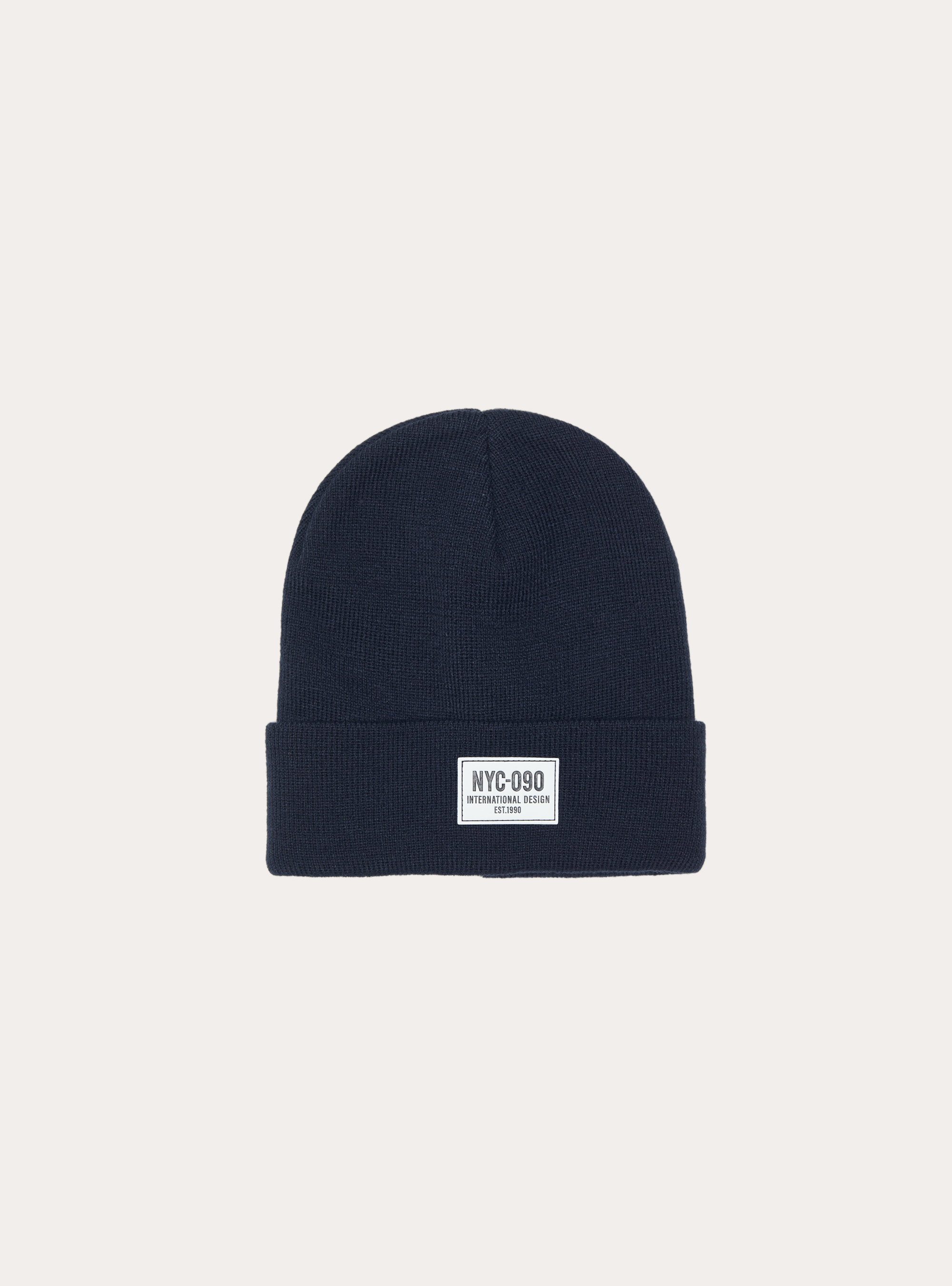 Warm beanie with patch, NA1 NAVY DARK