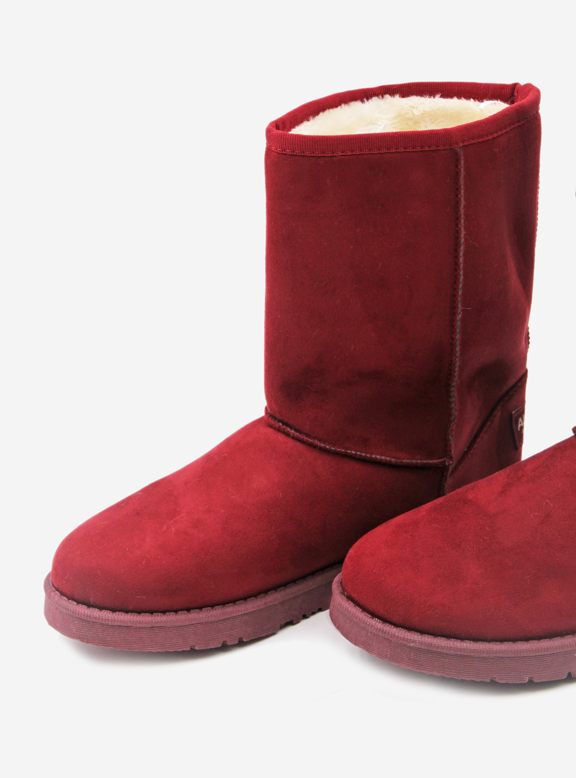 Bottines avec fausse fourrure intérieure, C341 RED