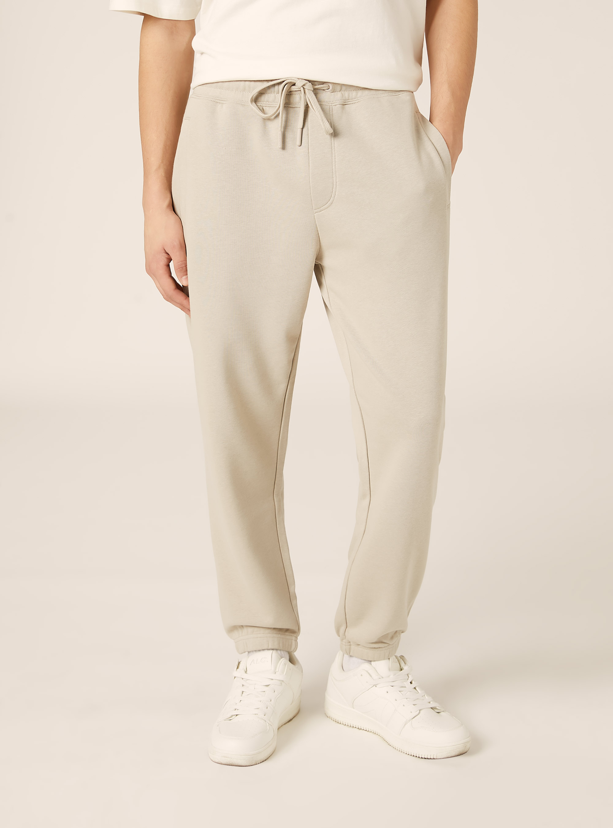 Pantaloni jogger in felpa, BG1 BEIGE DARK