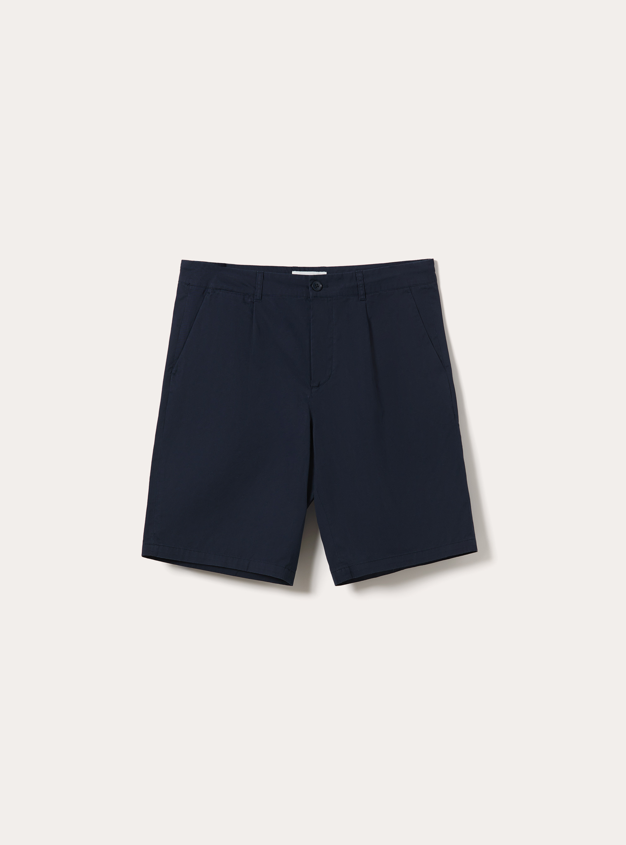 Regular Fit Pleated Chino Bermuda Shorts, BL1 BLUE DARK