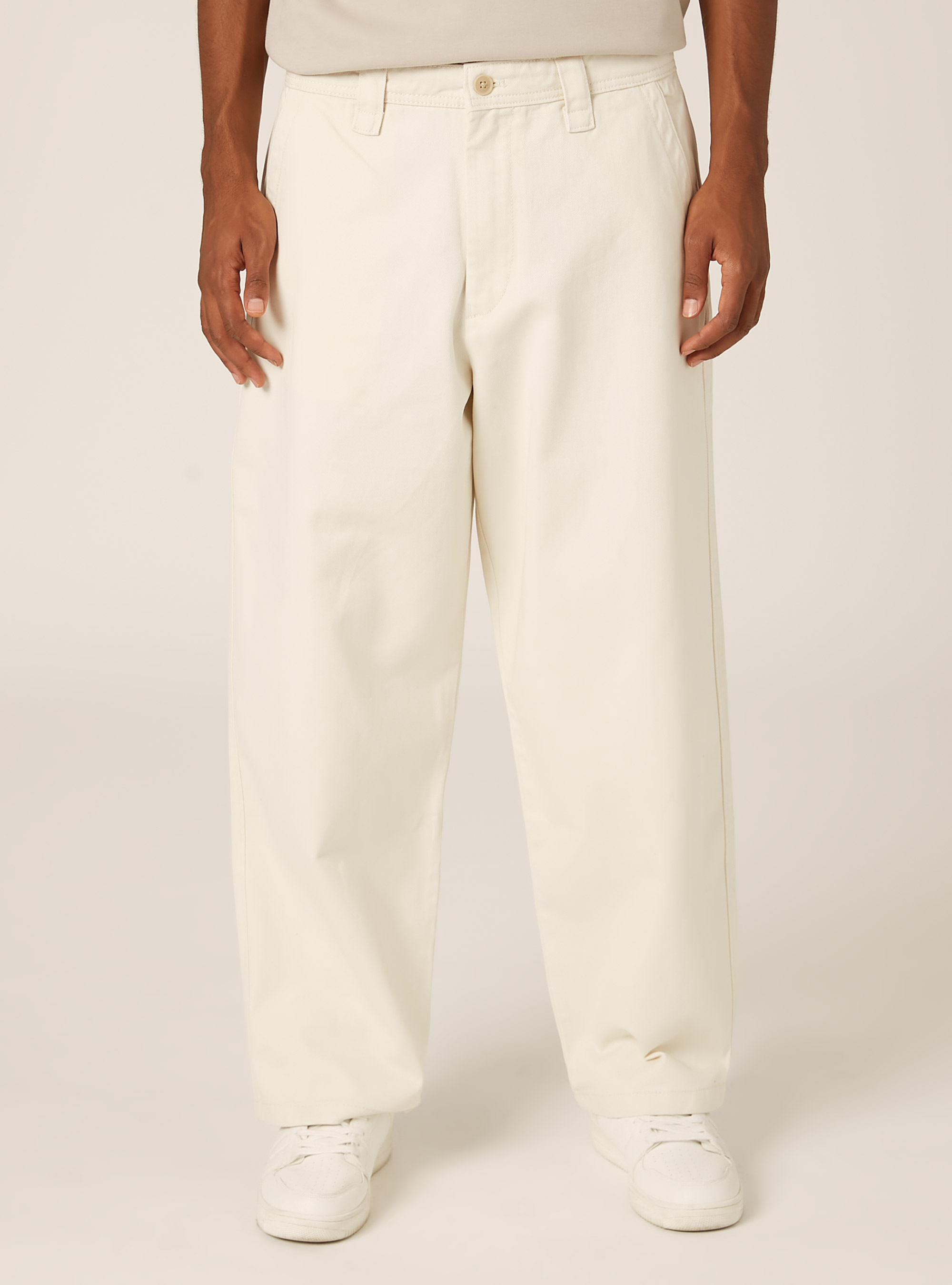Chino in twill, WH1 OFF WHITE