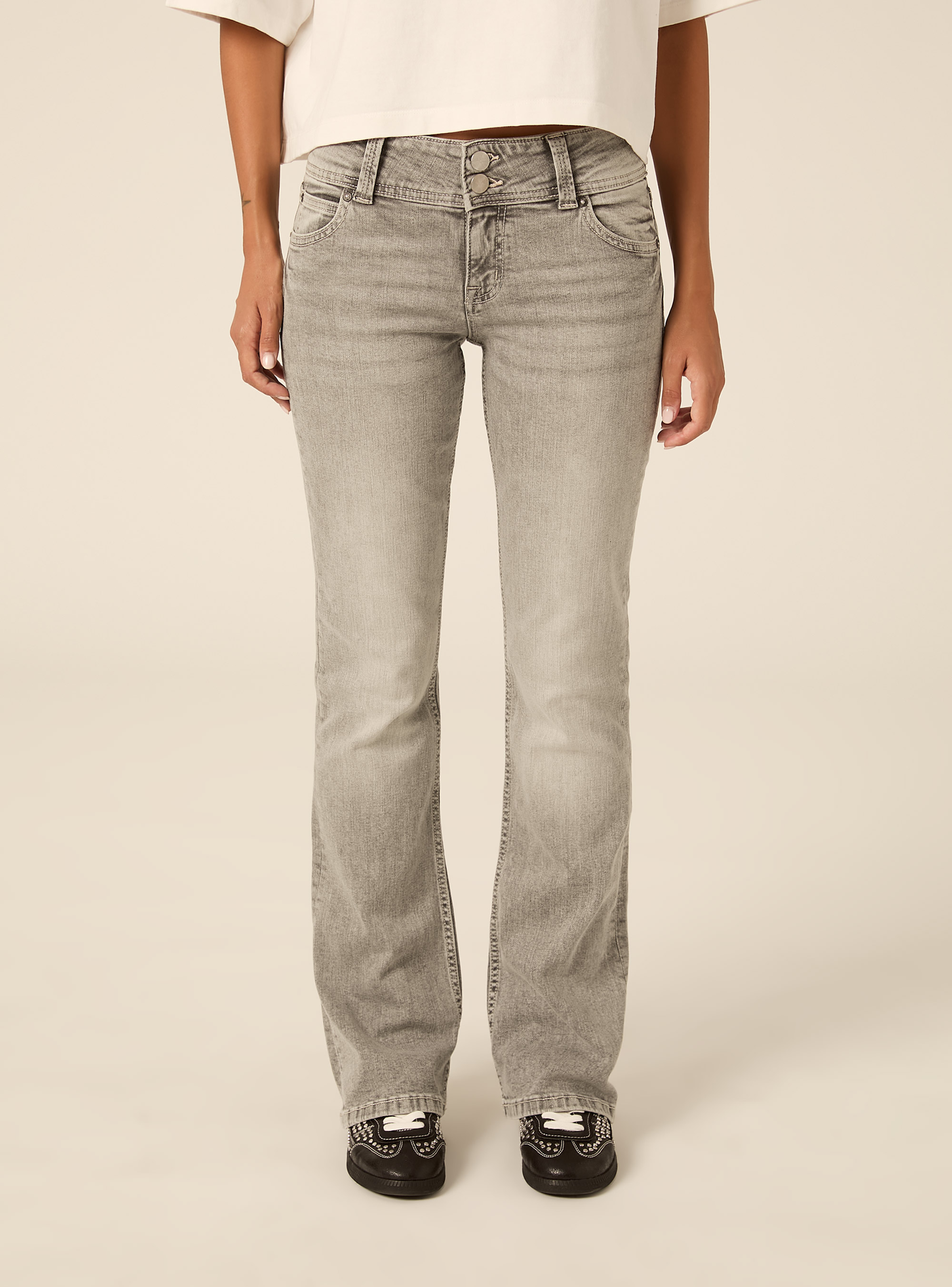 Jeans bootcut  vita bassa, D00G GREY