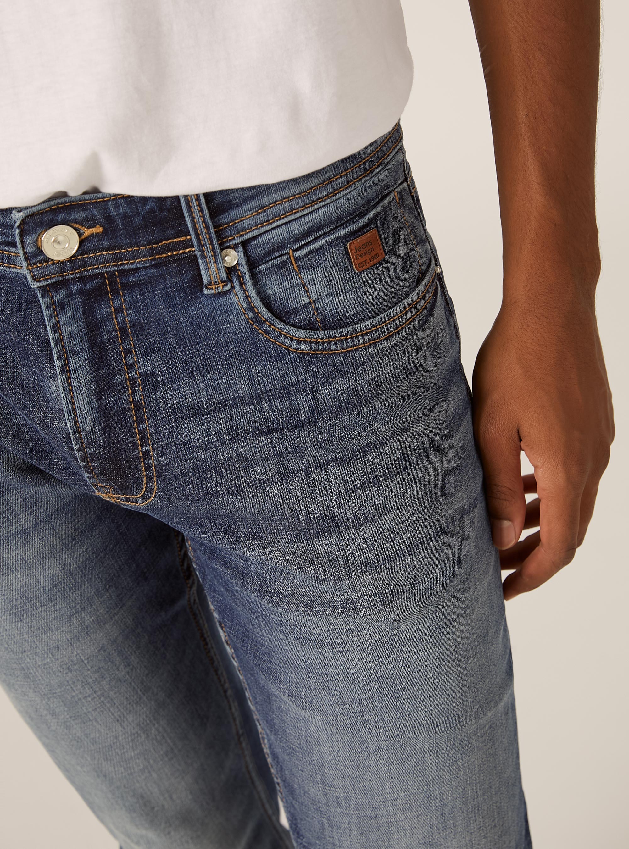 Vaqueros pitillo, D002 MEDIUM DARK BLUE