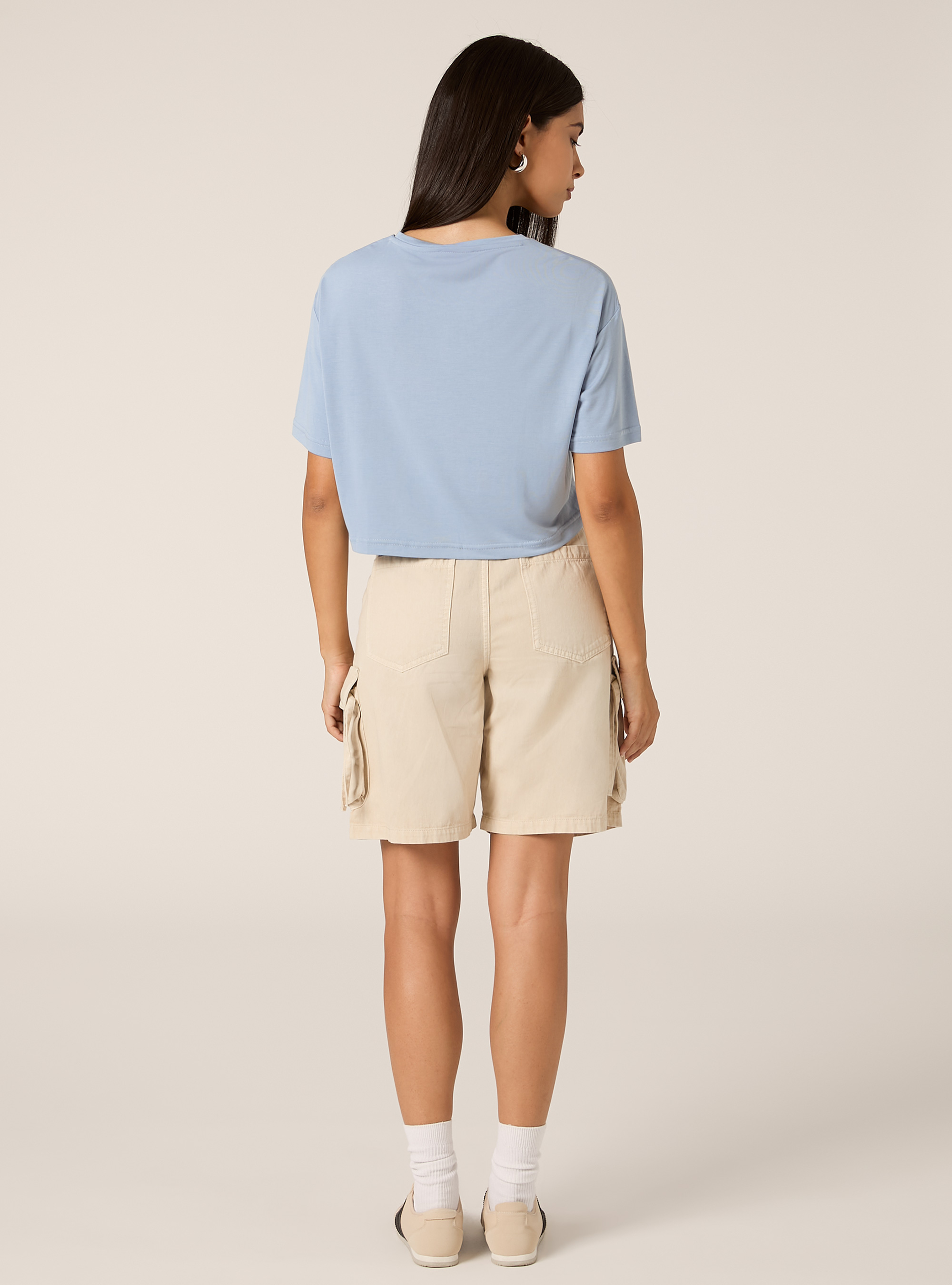 Gek&uuml;rztes T-Shirt mit weichem Griff, AZ3 AZURE LIGHT