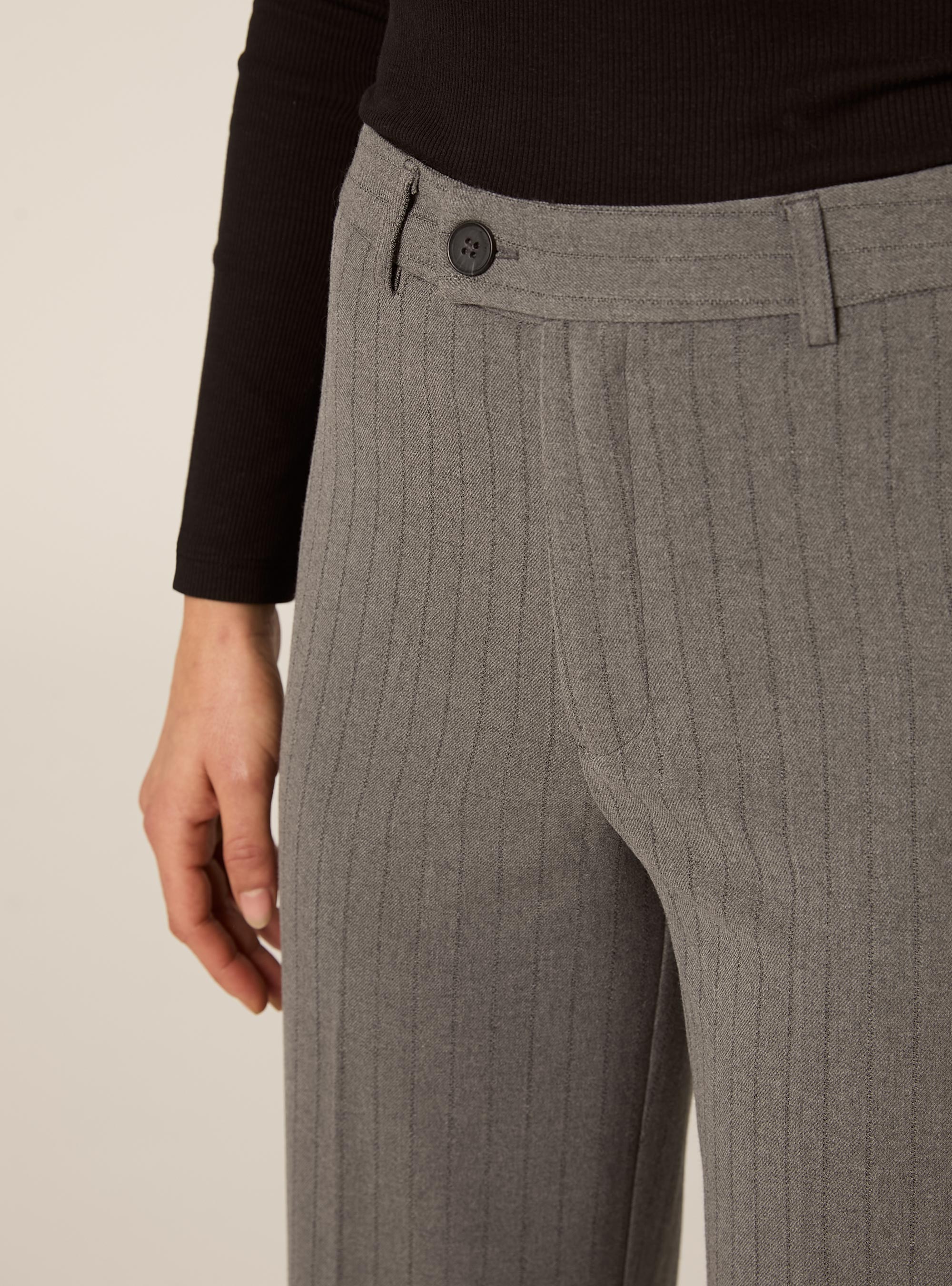 Pantaloni elaganti dritti gessati, MULTICOLORE