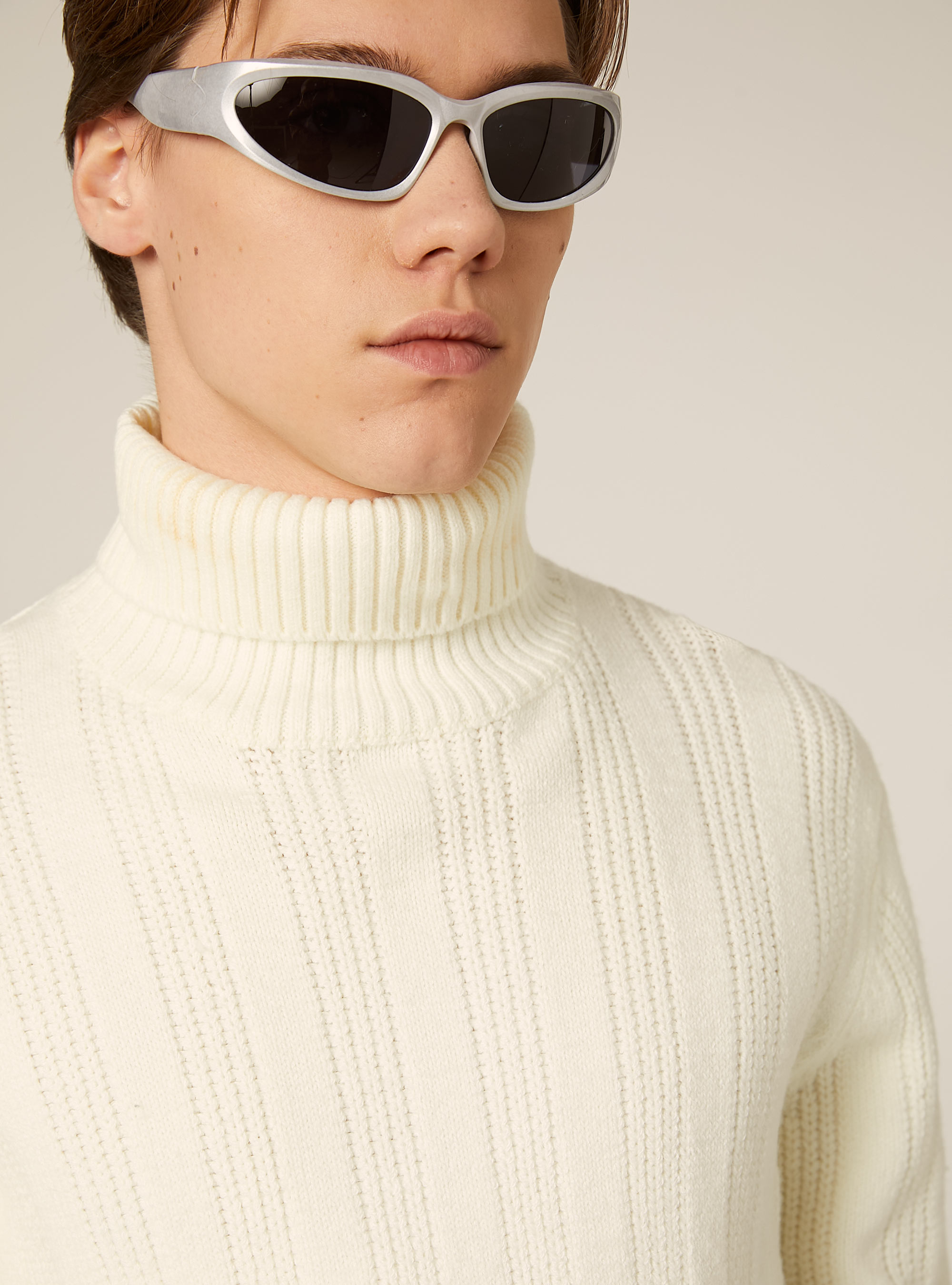 Maglione collo alto, CR3 CREAM LIGHT