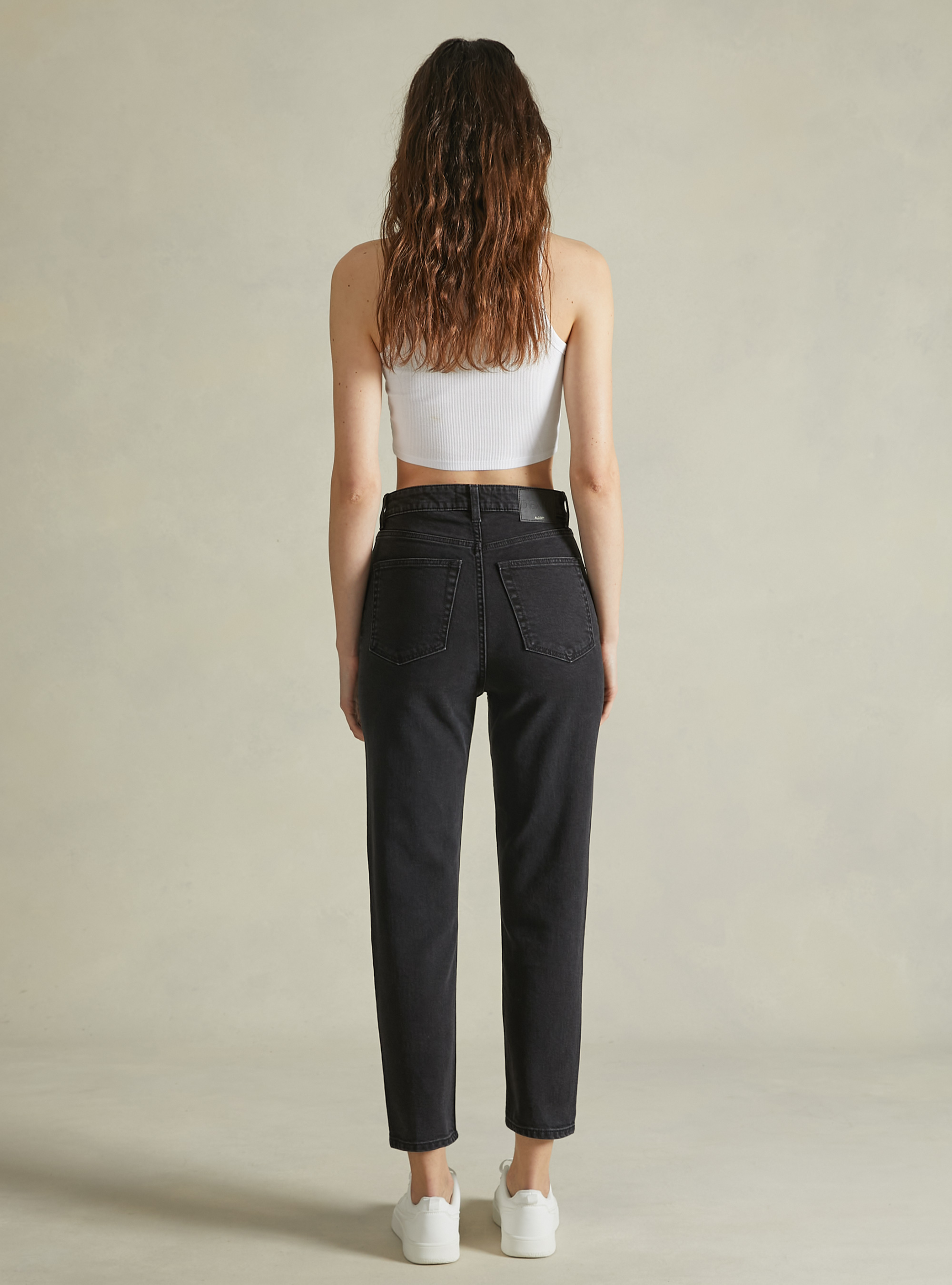 Mom slim Fit Jeans, D000 BLACK