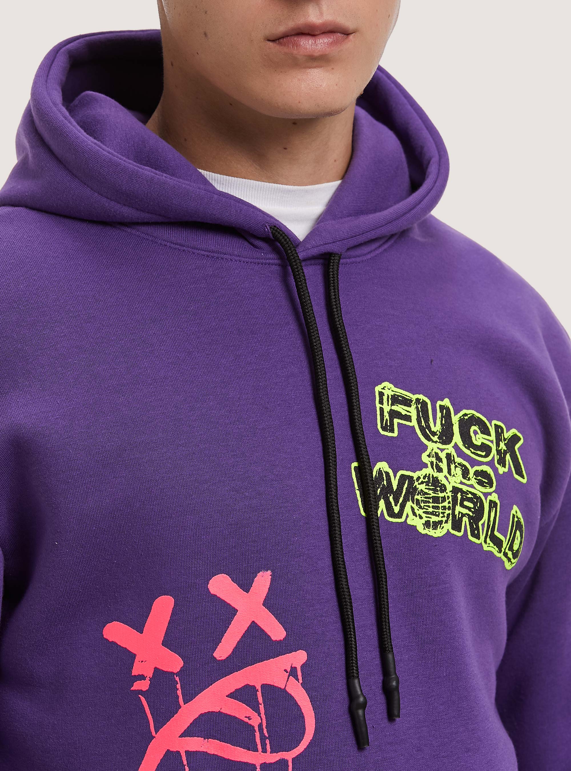 Felpa con stampa Smile Collection, VI2 VIOLET MEDIUM