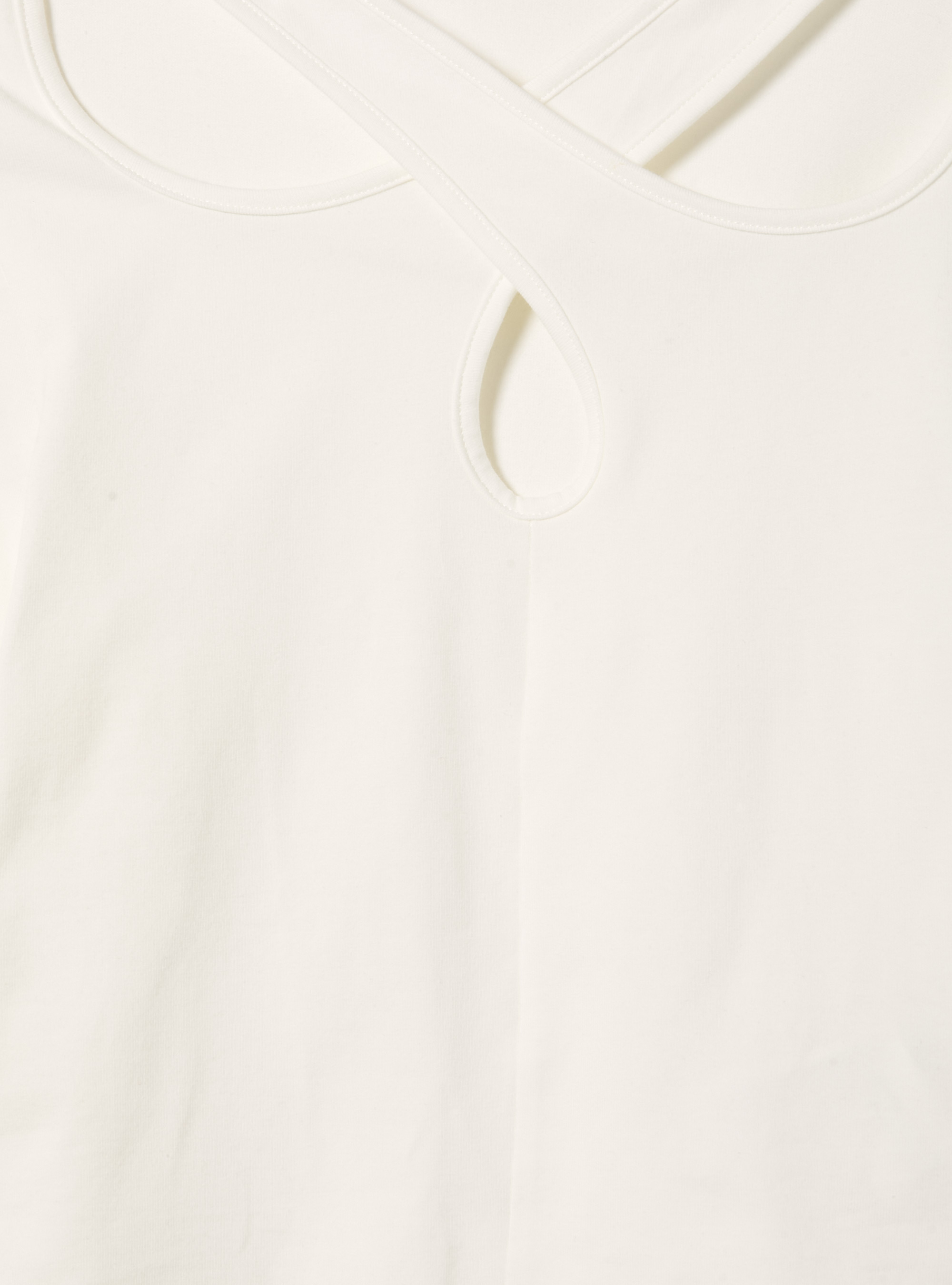 Long-sleeved cut out T-shirt, WH2 WHITE