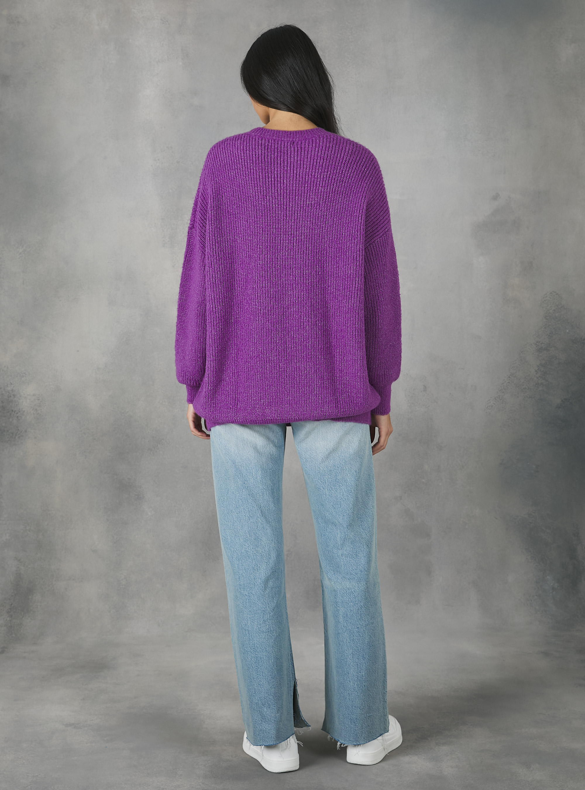 Pull oversize en cotes anglaises, VI3 VIOLET LIGHT