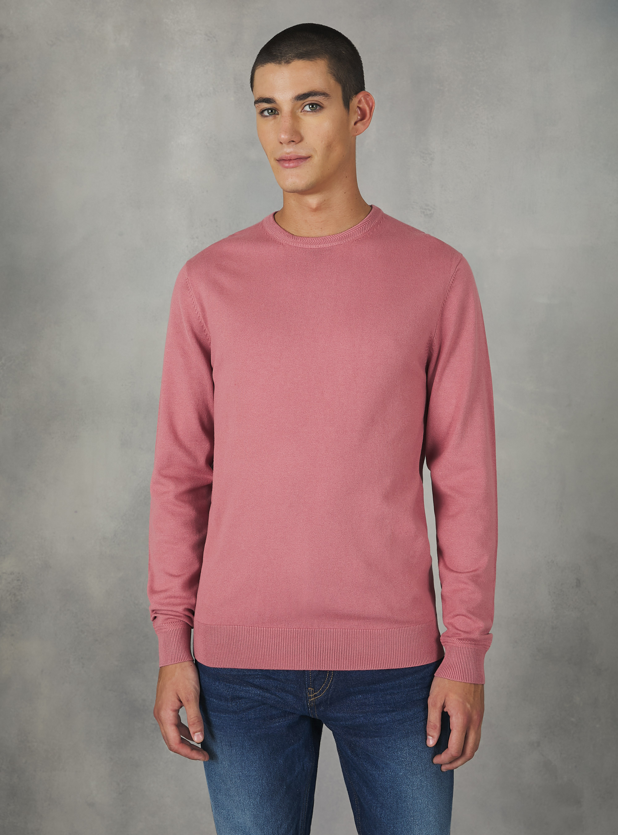 Pull &agrave; col ras du cou en viscose durable Ecovero, PK2 PINK MEDIUM