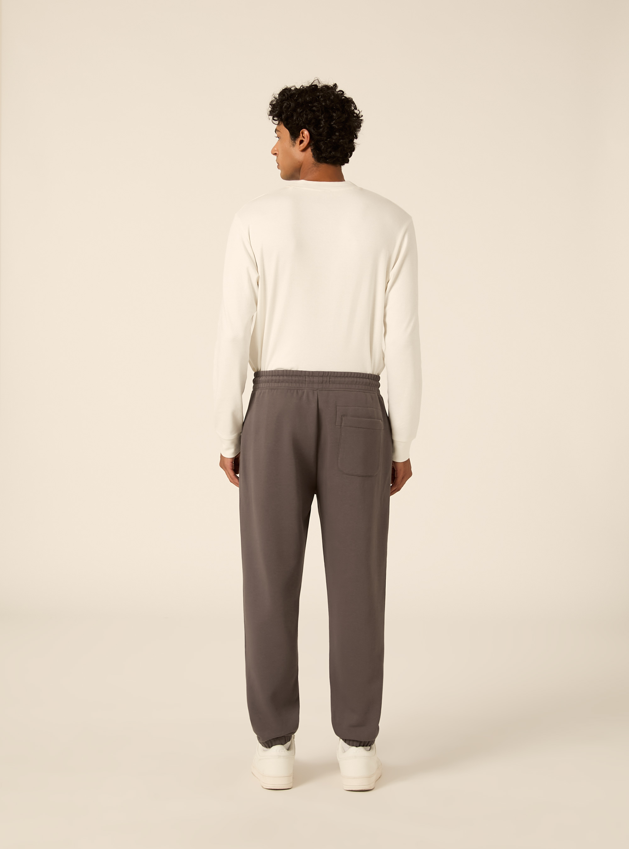 Jogger basico con coulisse ed elastico in vita, GY1 GREY DARK