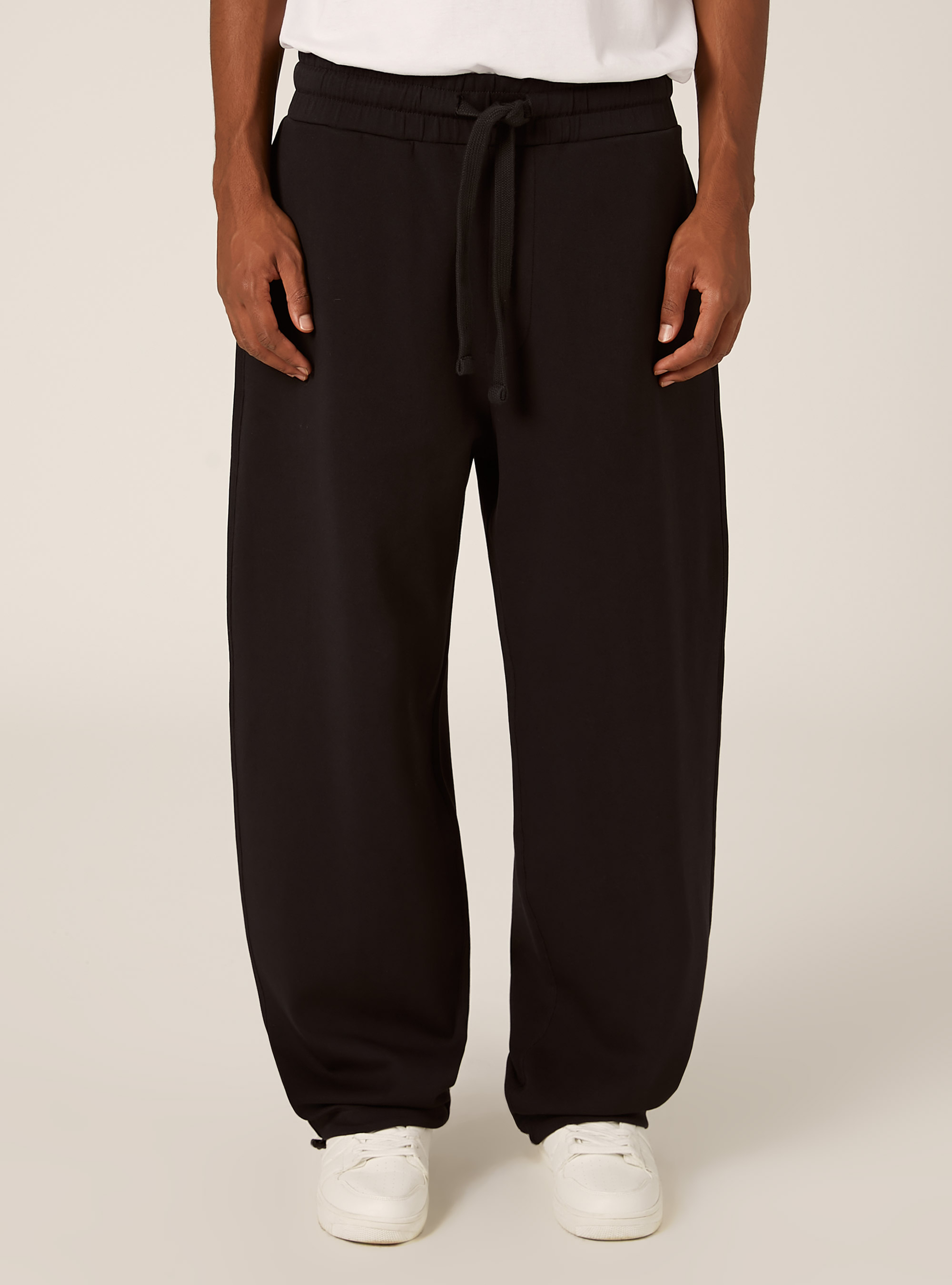 Pantalon jogger barrel soft touch, BK1 BLACK