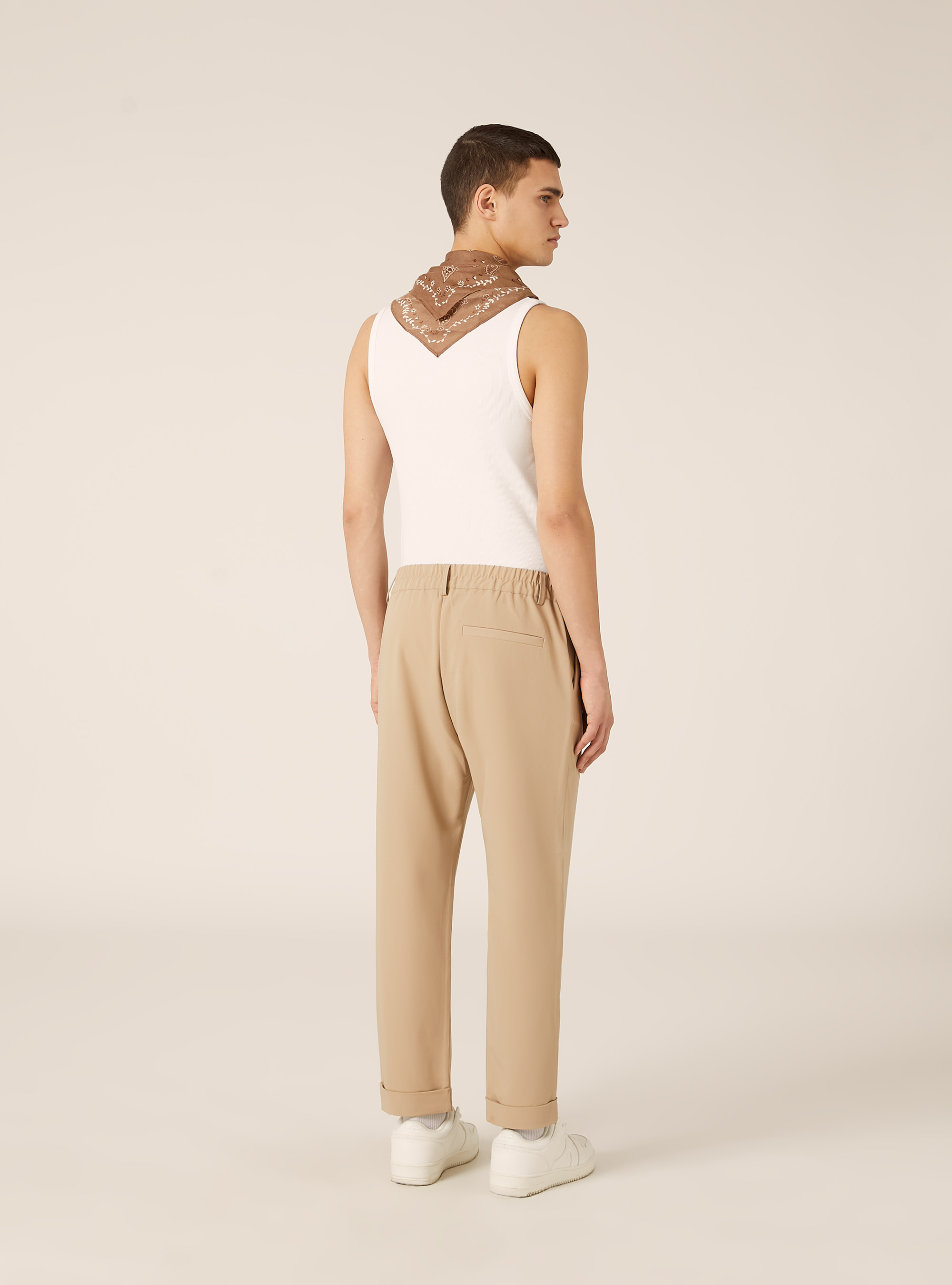 Pantaloni carrot fit con pinces, BG2 BEIGE MEDIUM