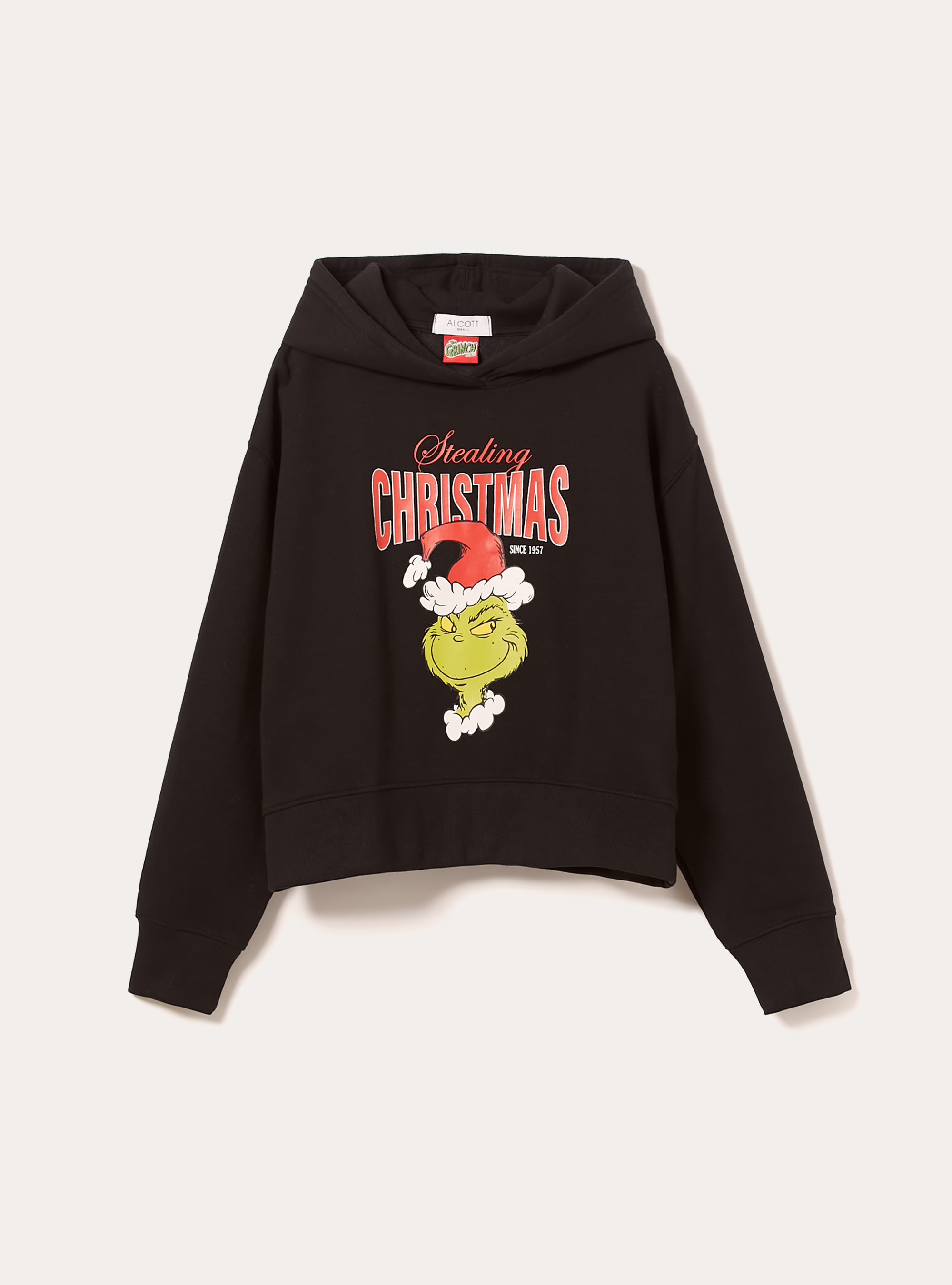 Felpa boxy con cappuccio the grinch, BK1 BLACK