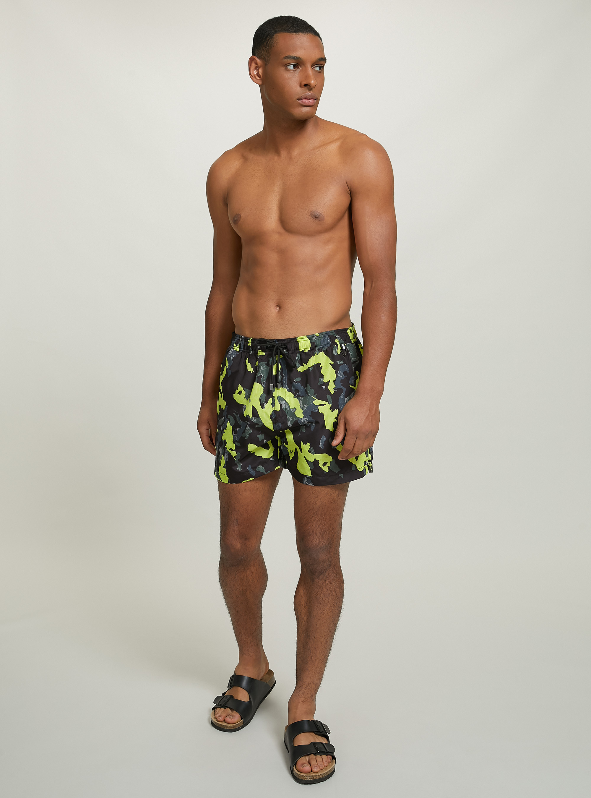 Camouflage print swimsuit, CAMUFLAGE FLUO