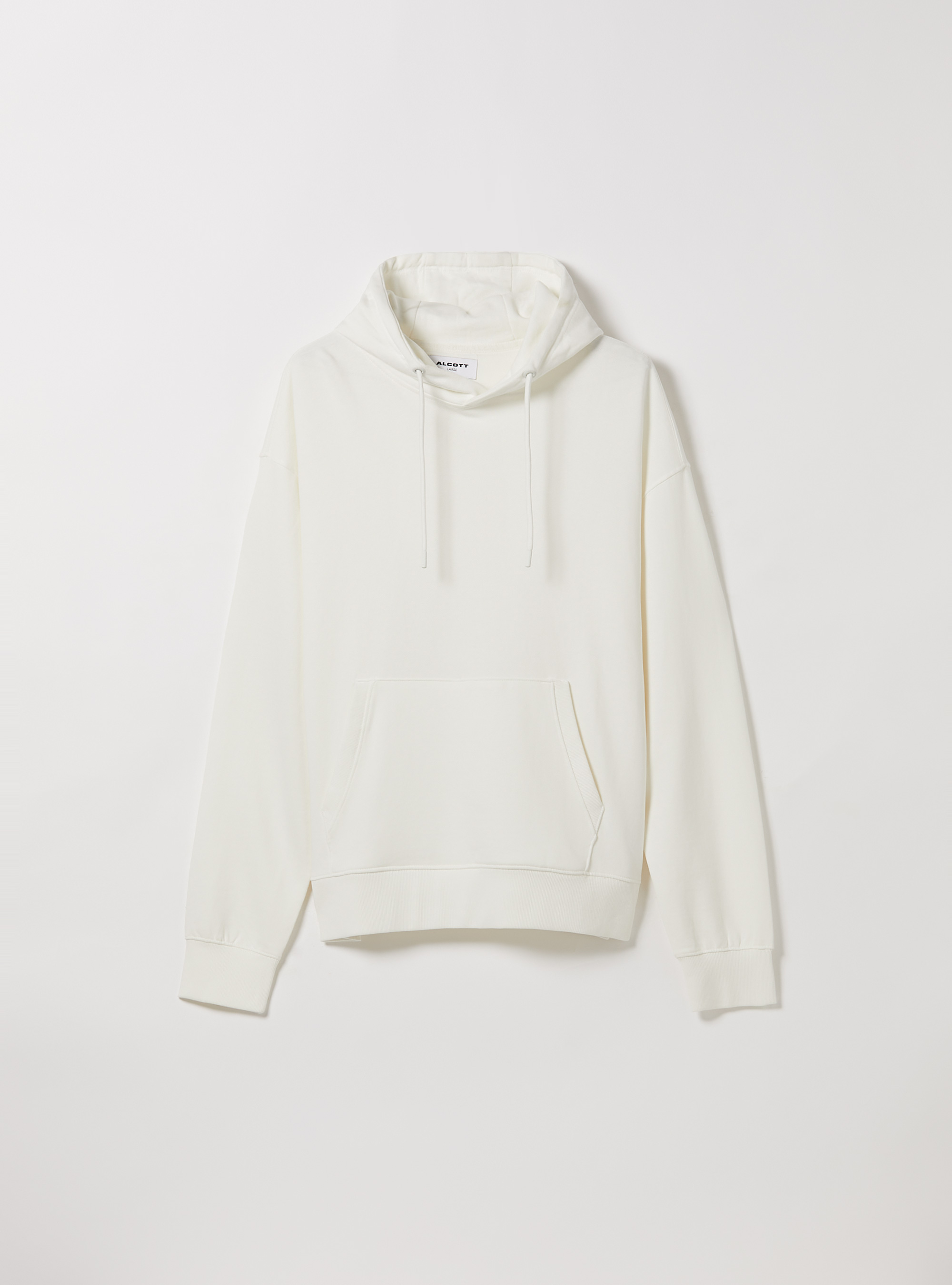 Sweatshirt with hood and pouch pocket, WH1 OFF WHITE