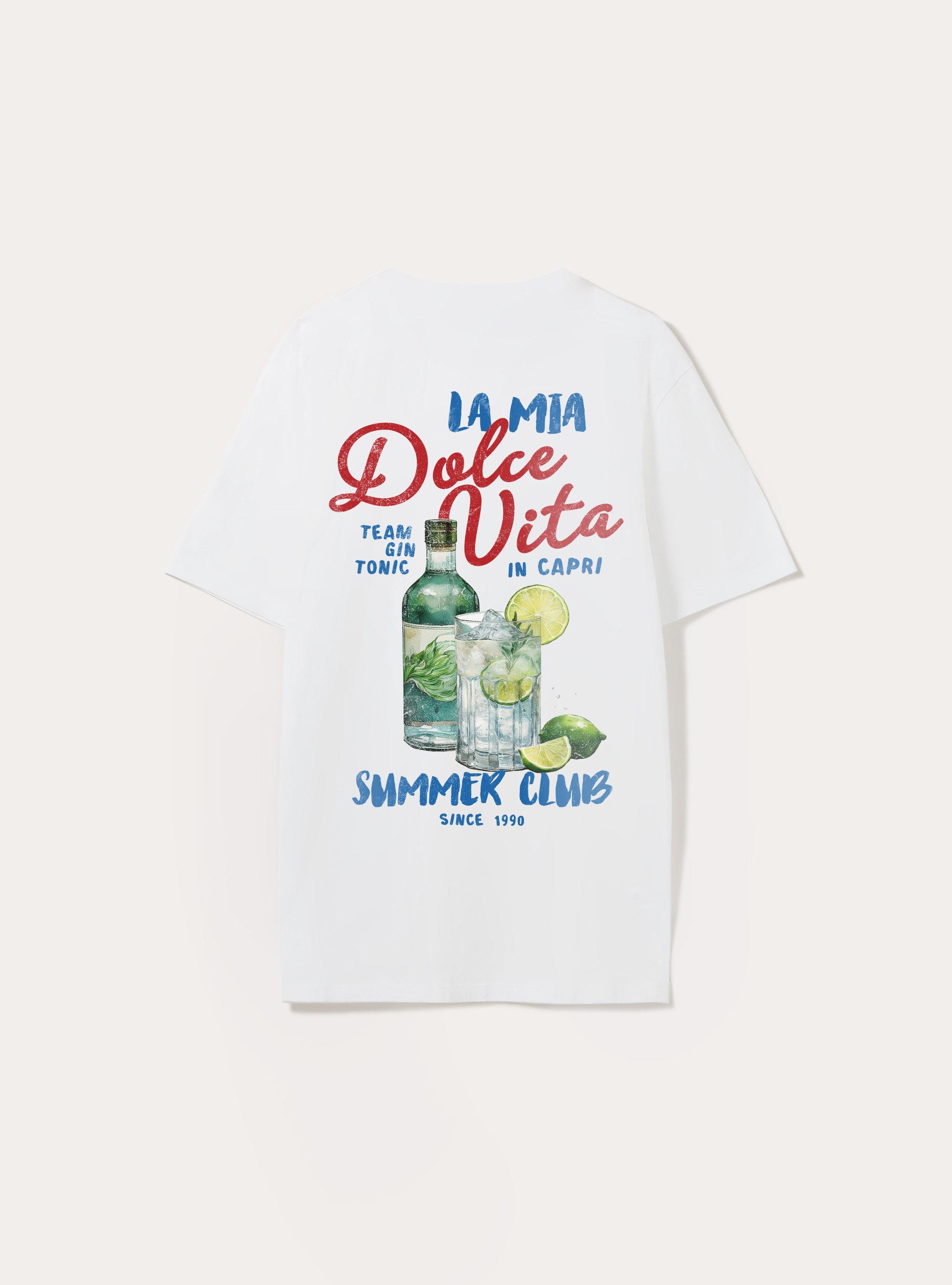 T-shirt with Souvenir Capri print, WH1 OFF WHITE
