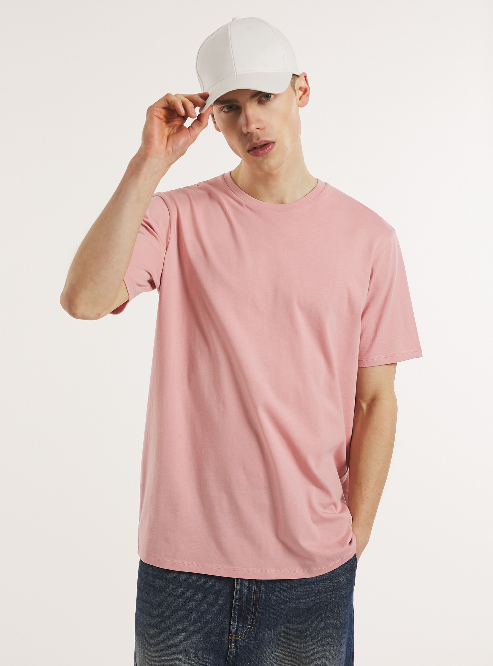 Crew-neck cotton T-shirt, PK2 PINK MEDIUM