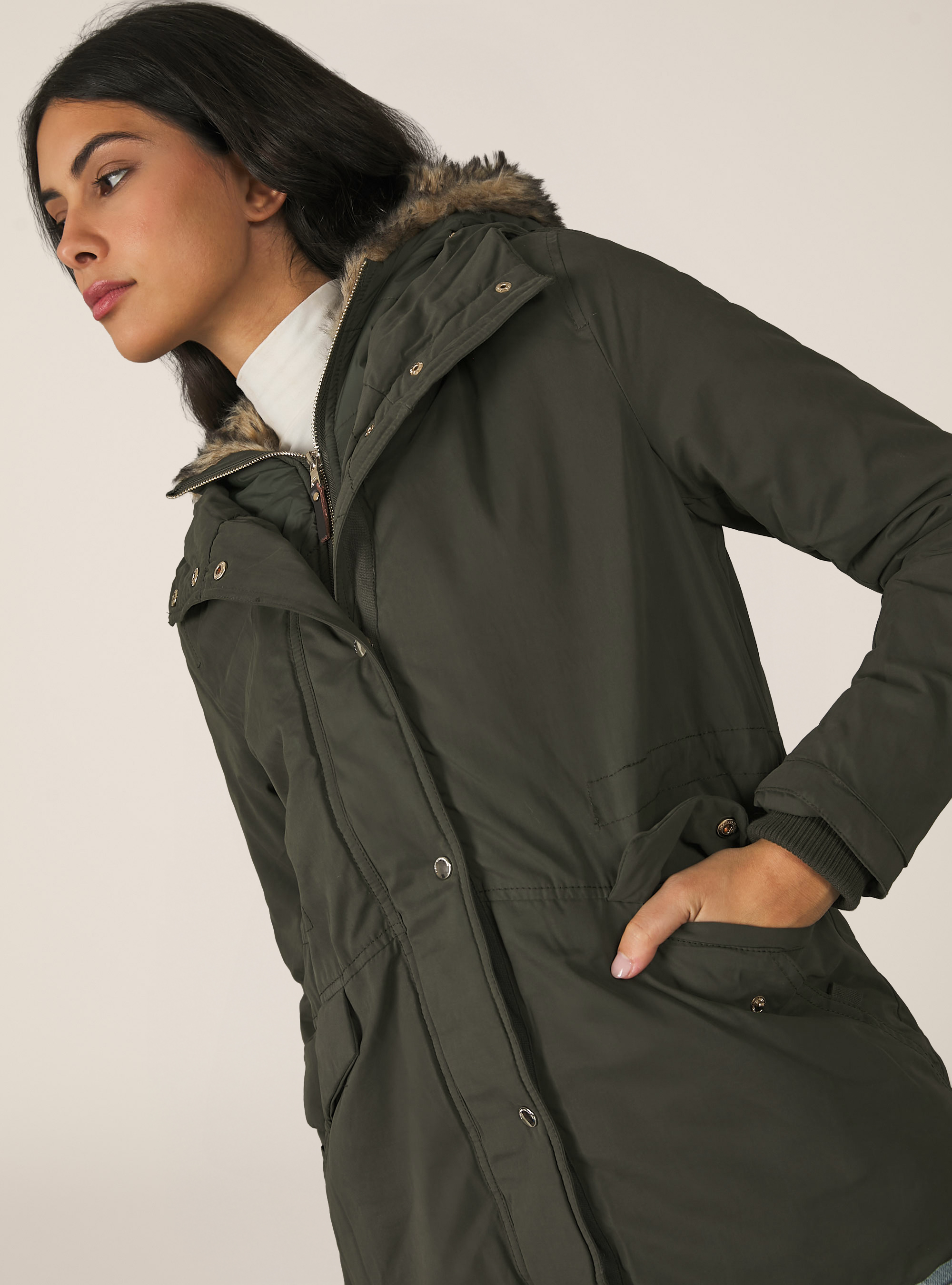 Giubbotto parka imbottito, KAKI