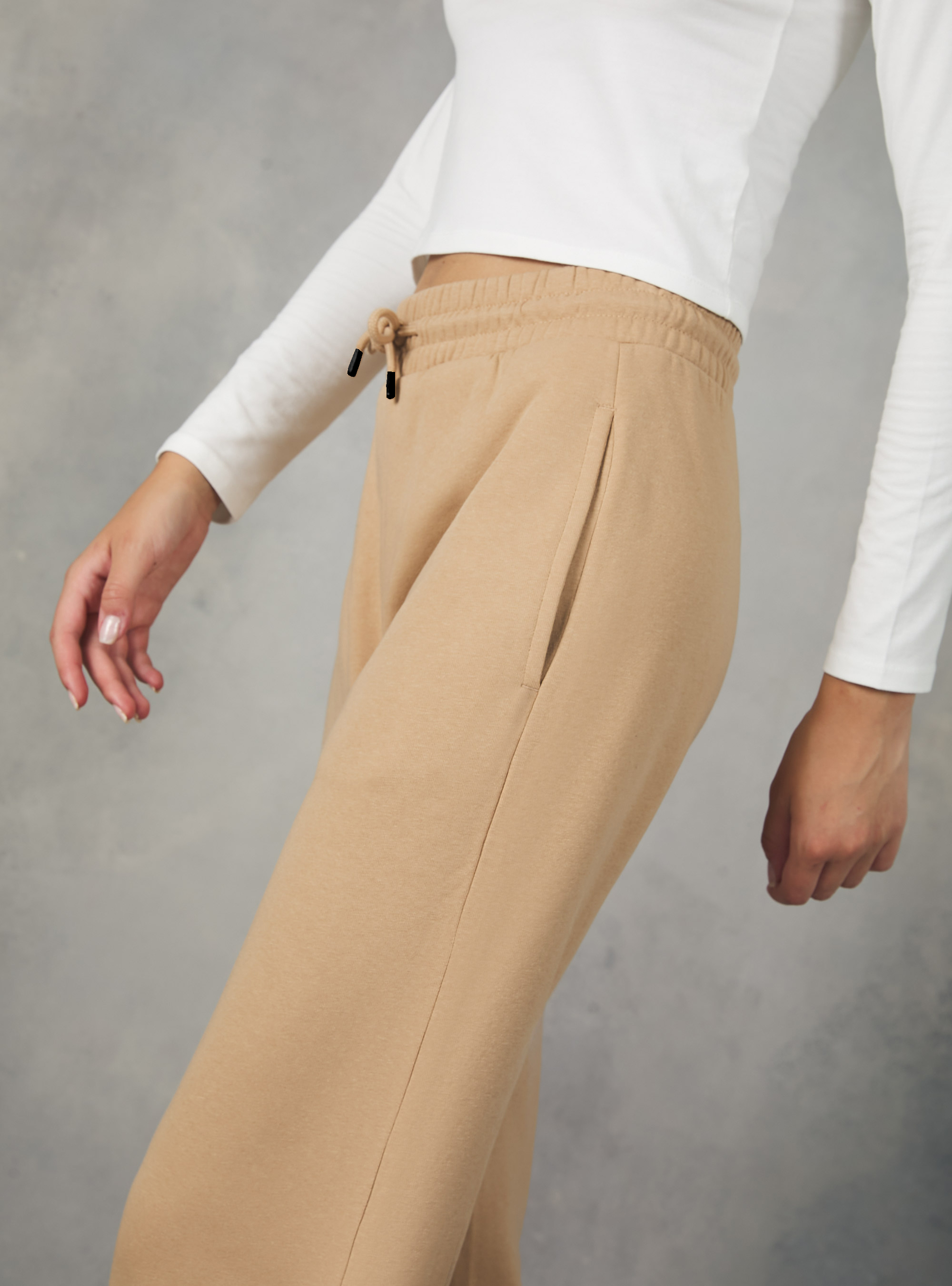 Plush jogger trousers, BG3 BEIGE LIGHT