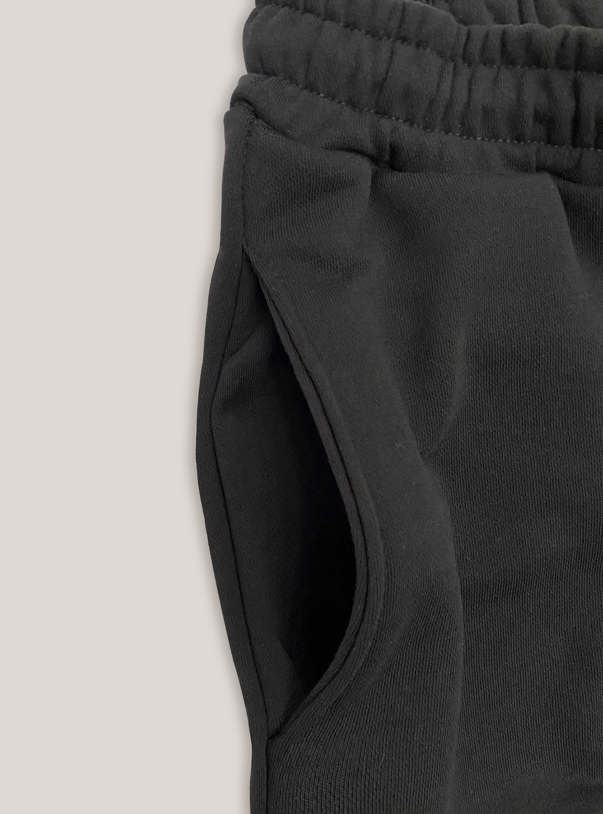 Joggershorts aus Baumwolle, C101 BLACK