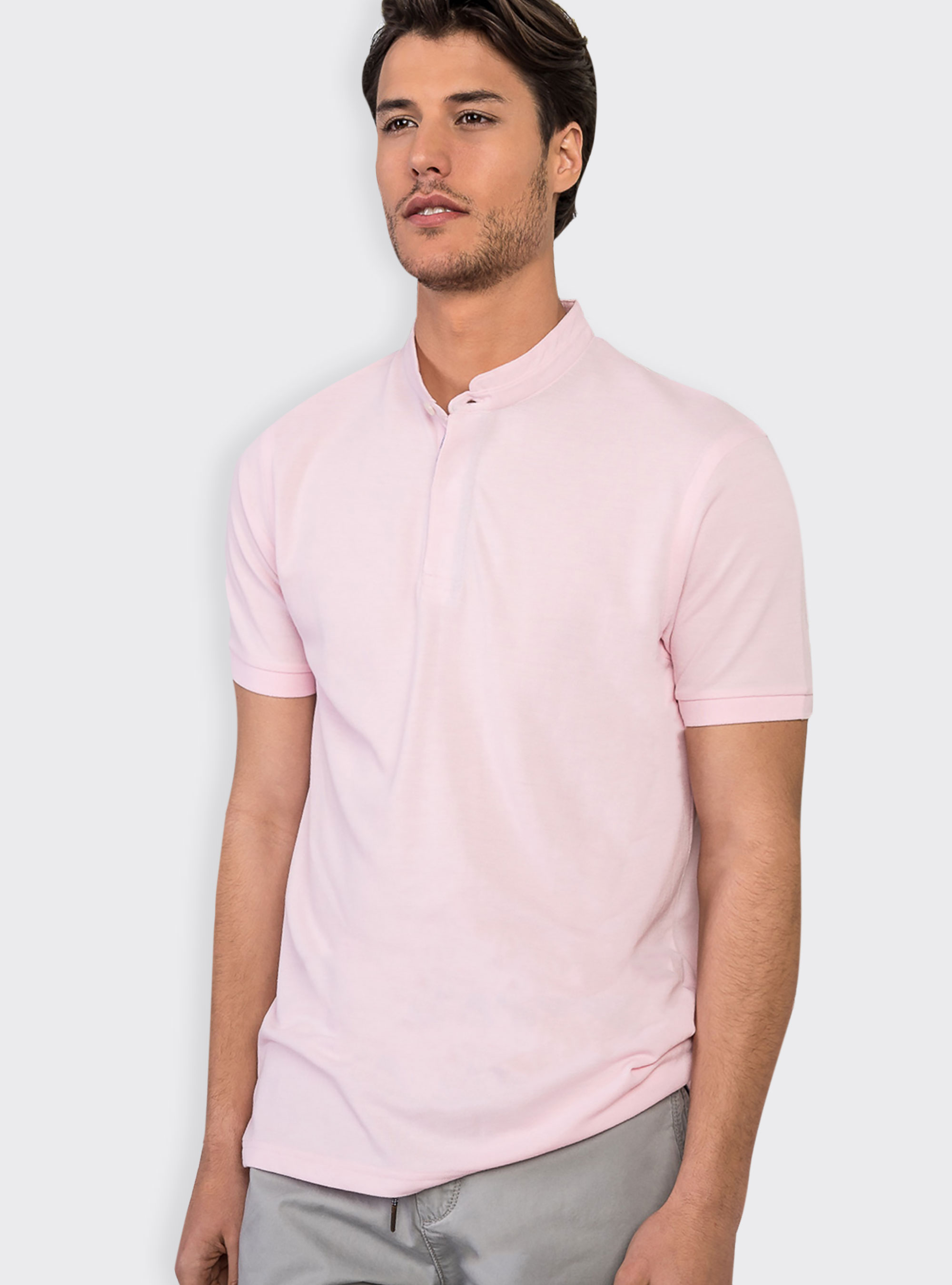Polo col coréen, ROSE CLAIR