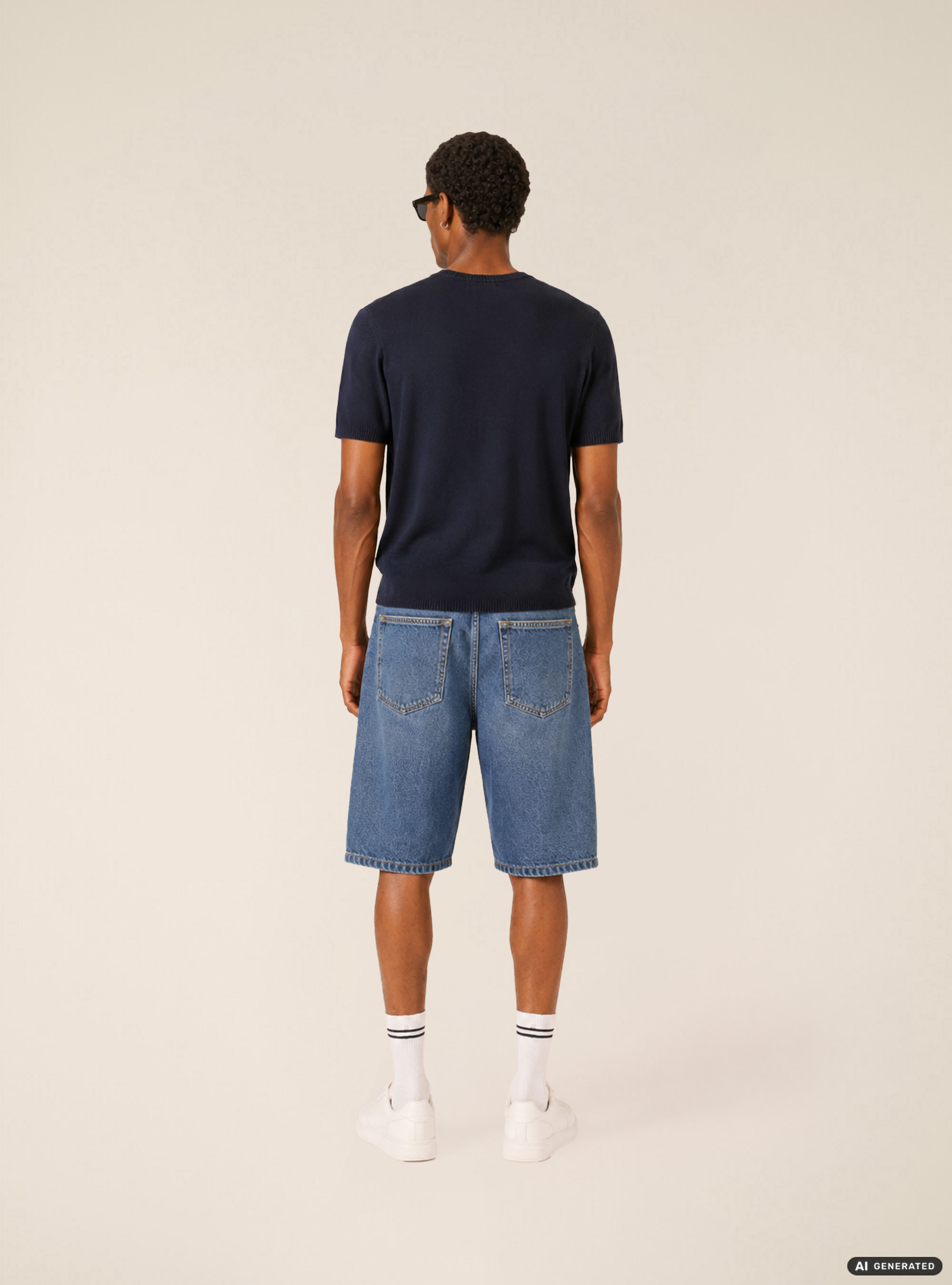 Kurz&auml;rmeliges leichtes Strick-T-Shirt, NA1 NAVY DARK