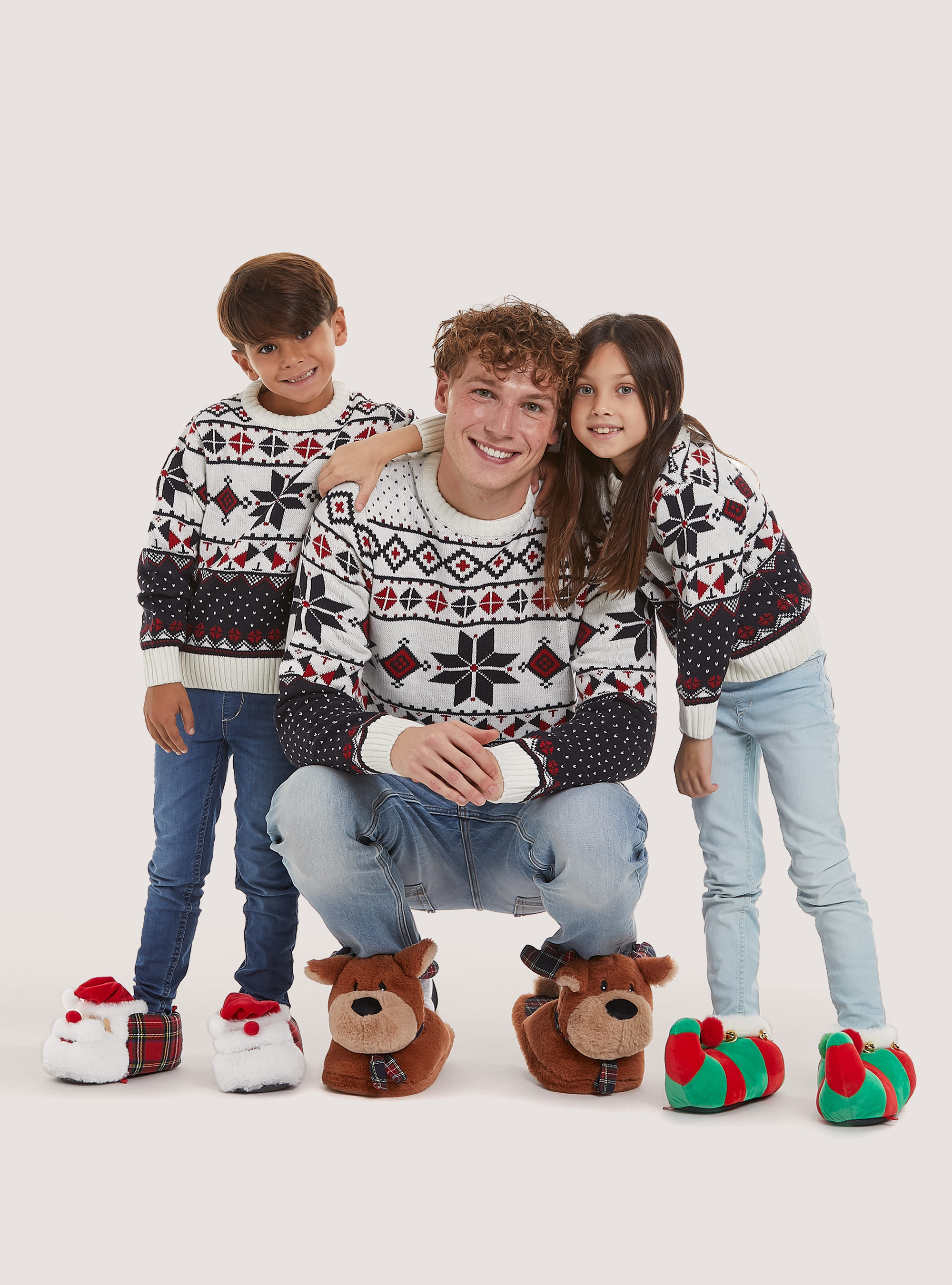 Pullover Christmas Family Collection, WH1 OFF WHITE